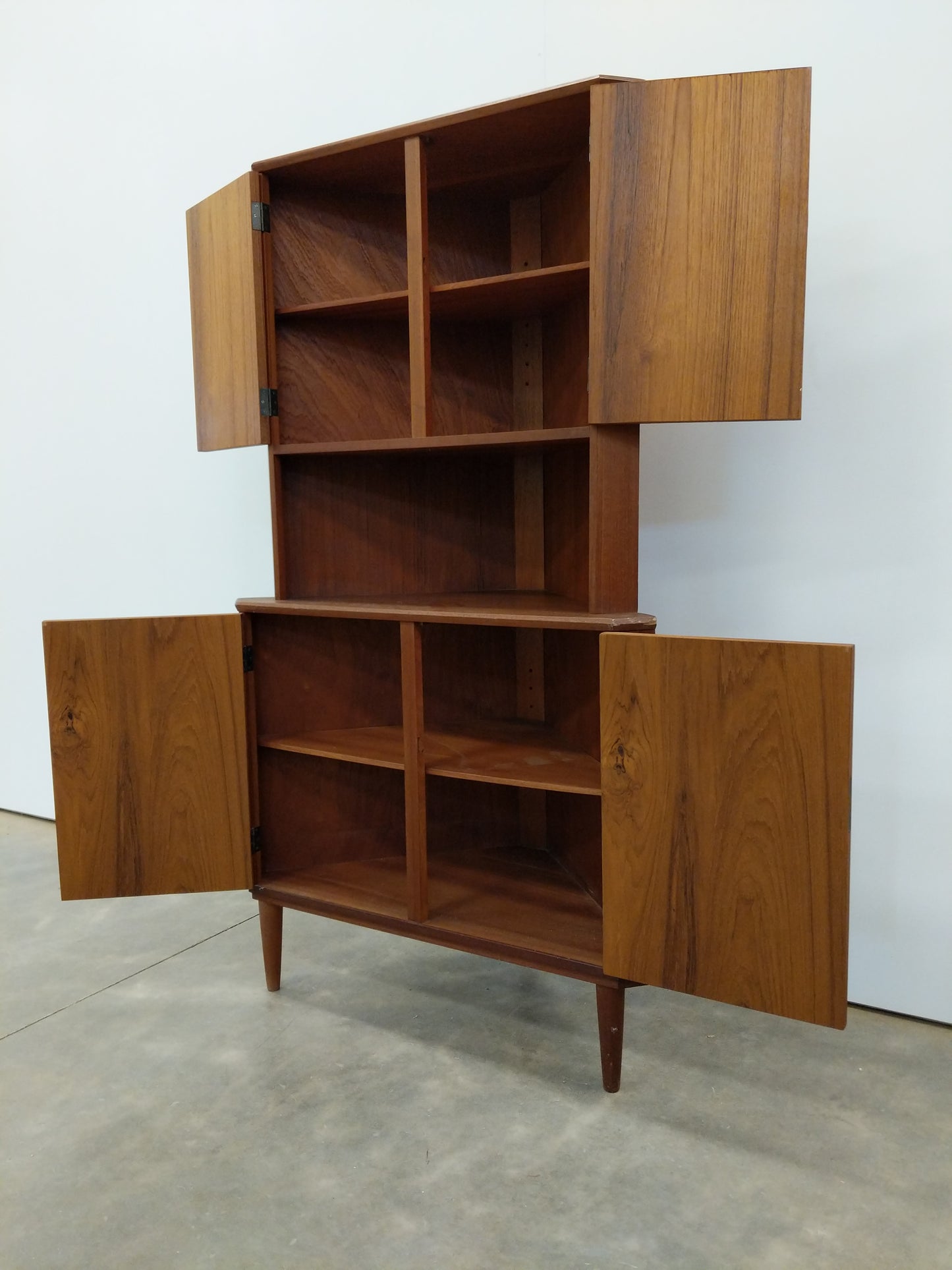 Vintage Danish Modern Teak Corner Cabinet