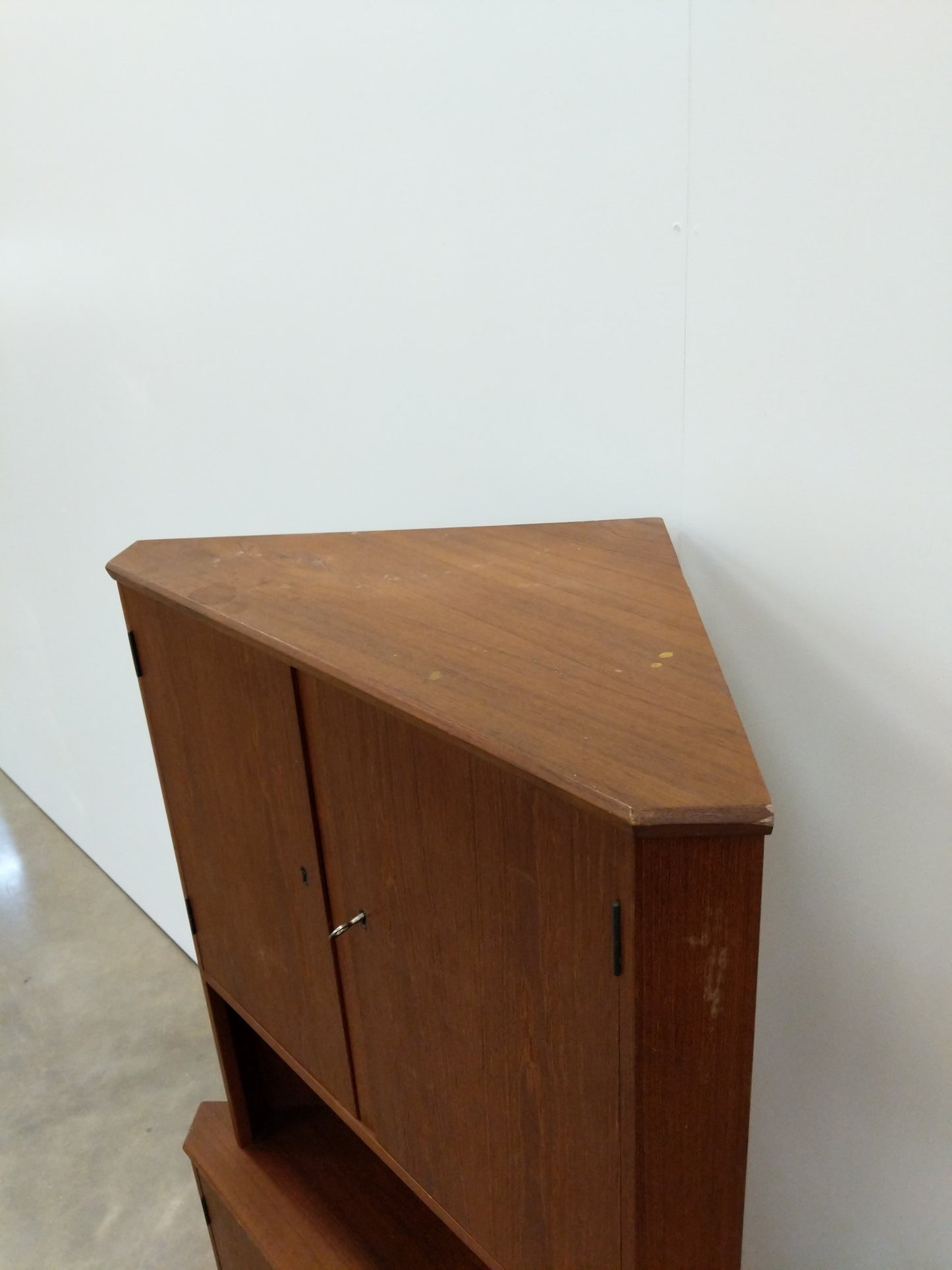 Vintage Danish Modern Teak Corner Cabinet