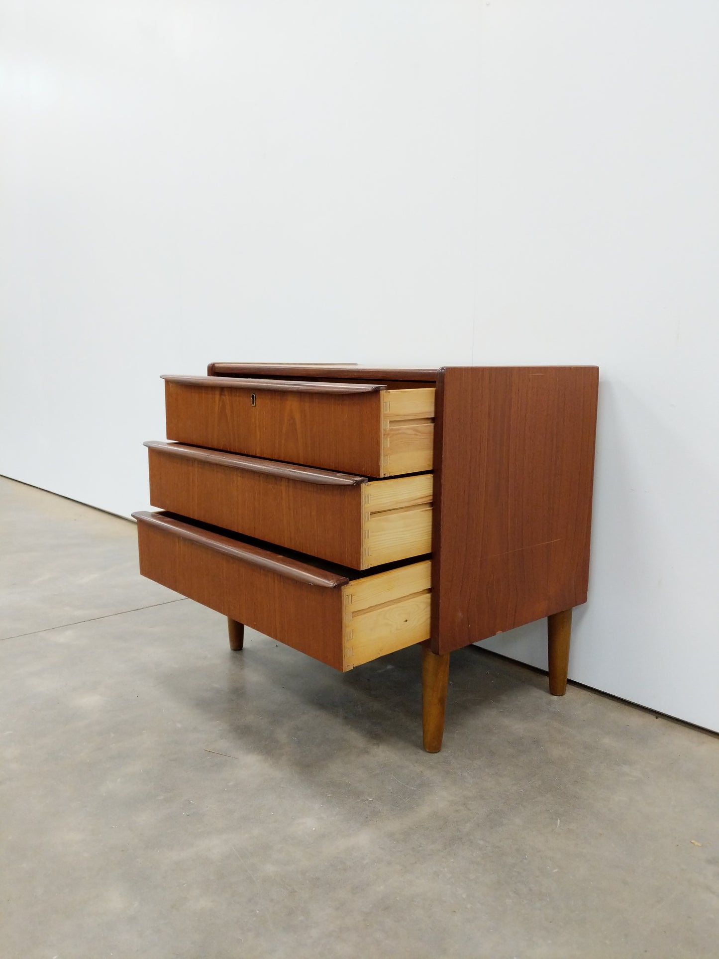 Vintage Danish Modern Teak Low Dresser