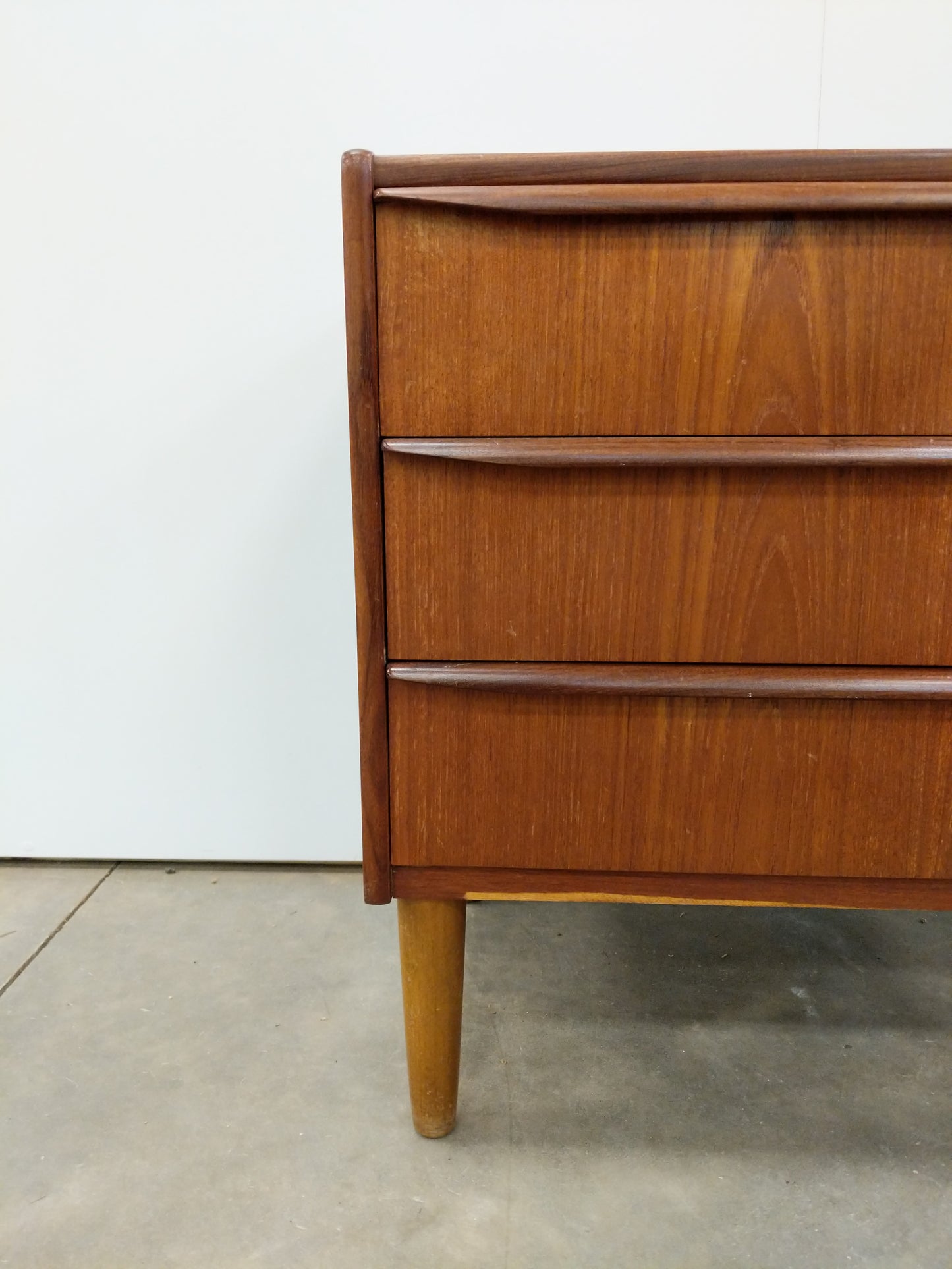 Vintage Danish Modern Teak Low Dresser