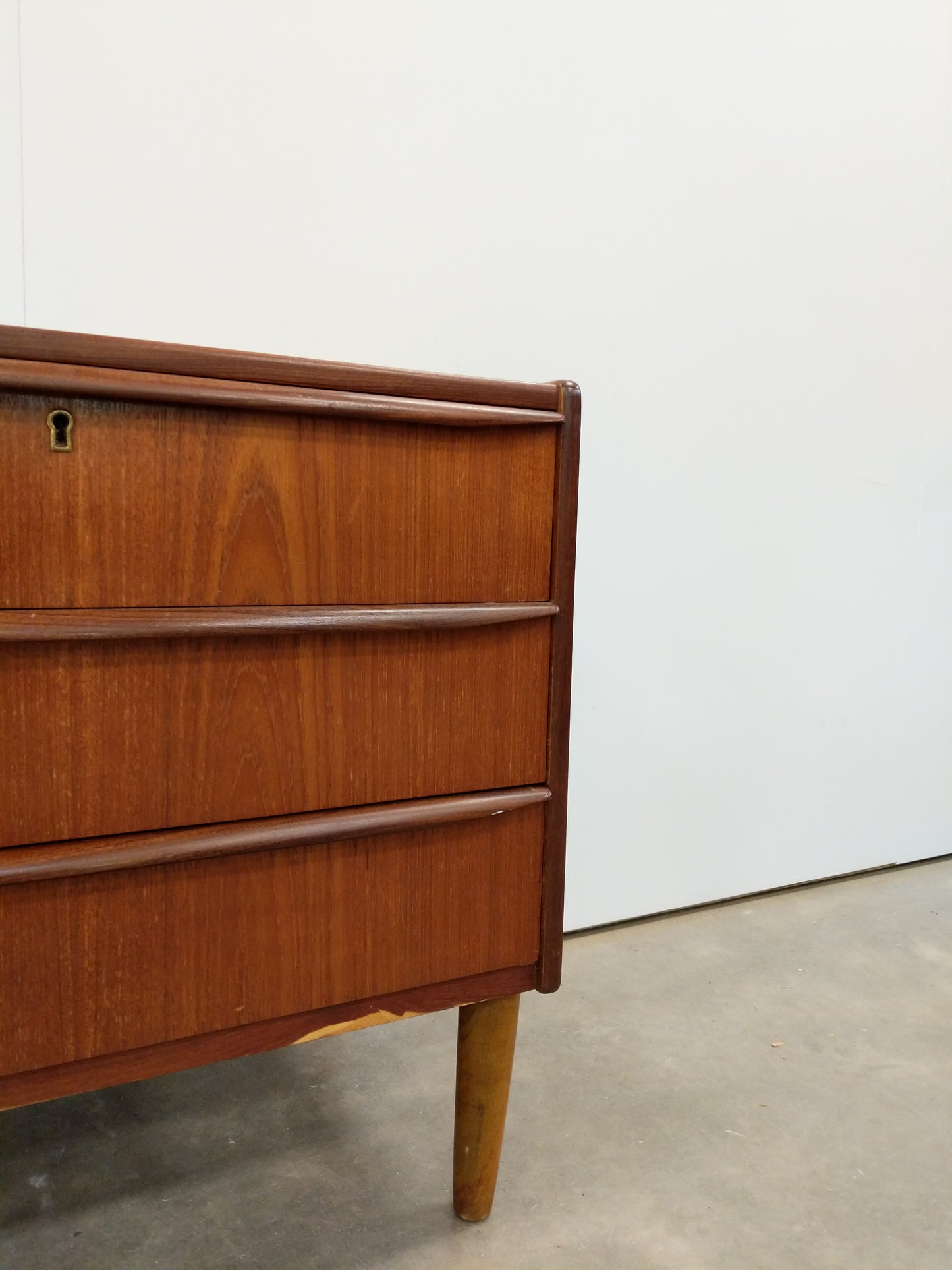 Vintage Danish Modern Teak Low Dresser