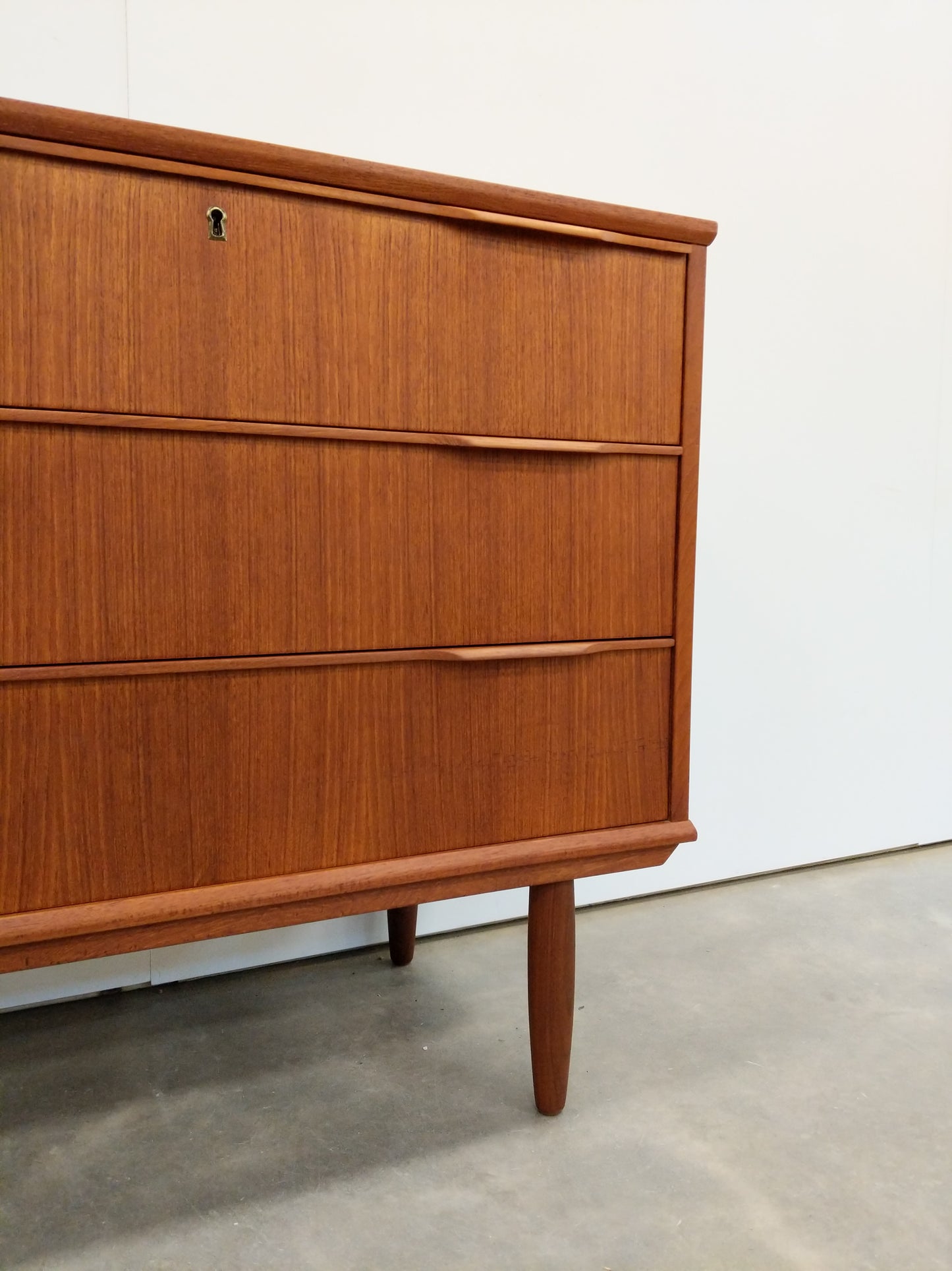 Vintage Danish Modern Teak Low Dresser by Ejsing