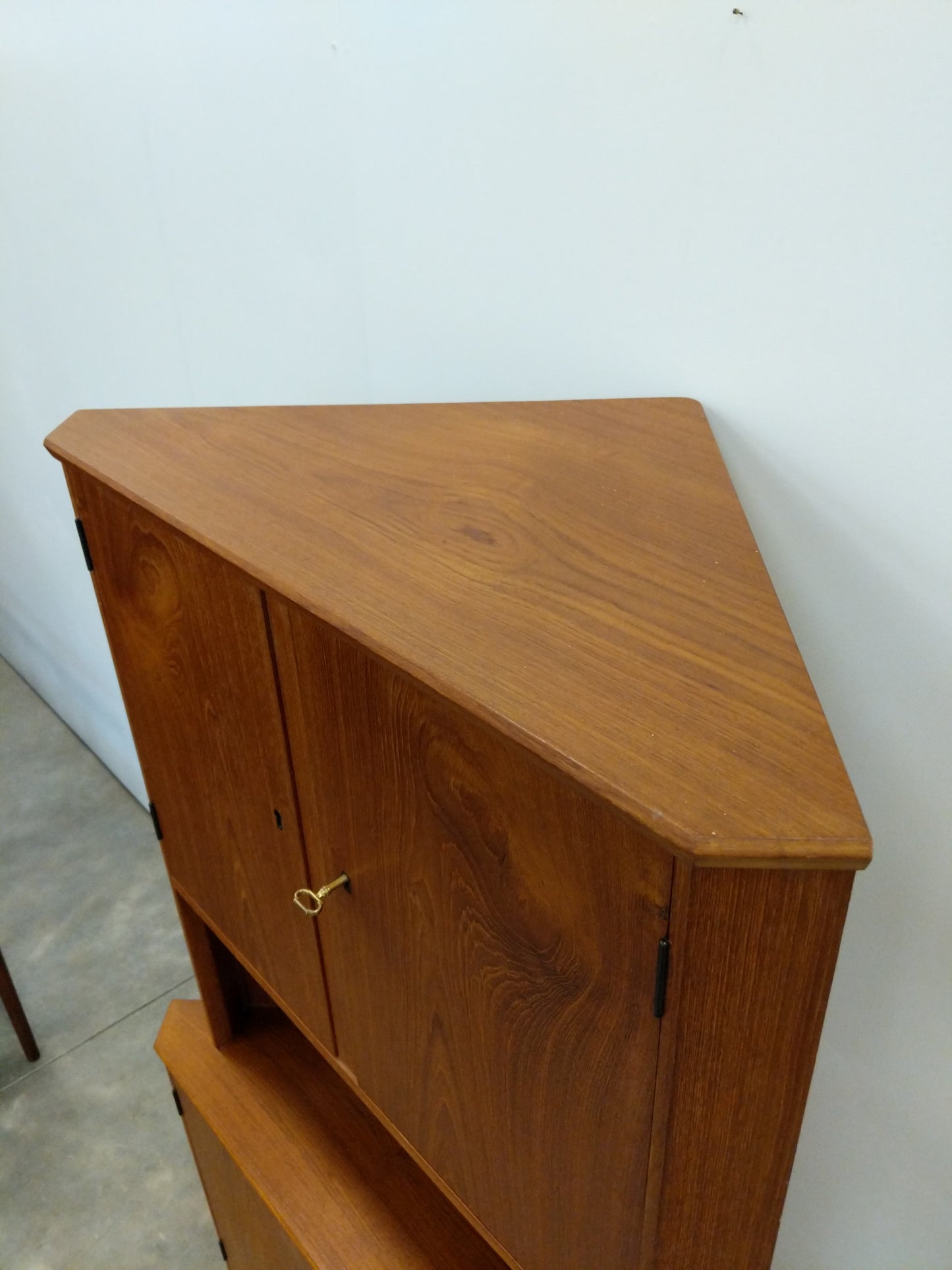 Vintage Danish Modern Teak Corner Cabinet