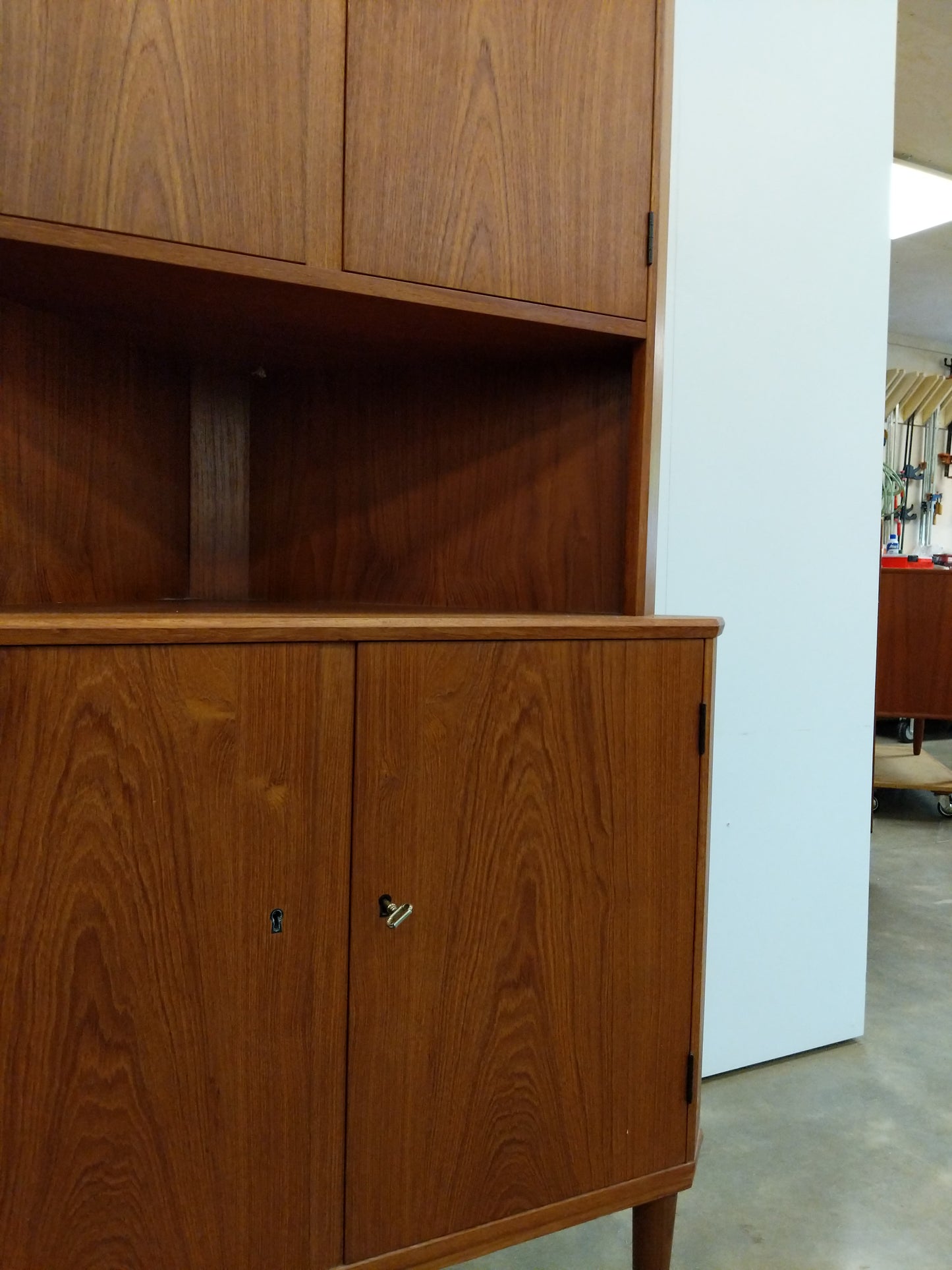 Vintage Danish Modern Teak Corner Cabinet