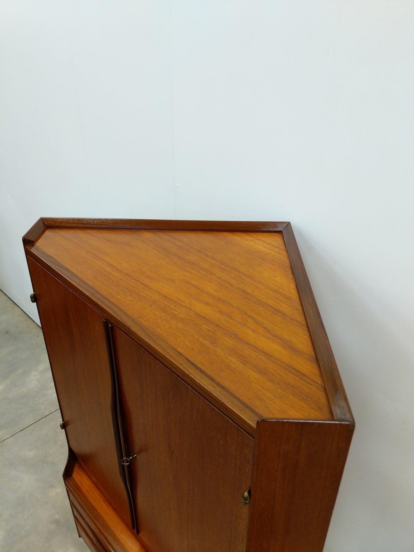 Vintage Danish Modern Teak Corner Cabinet