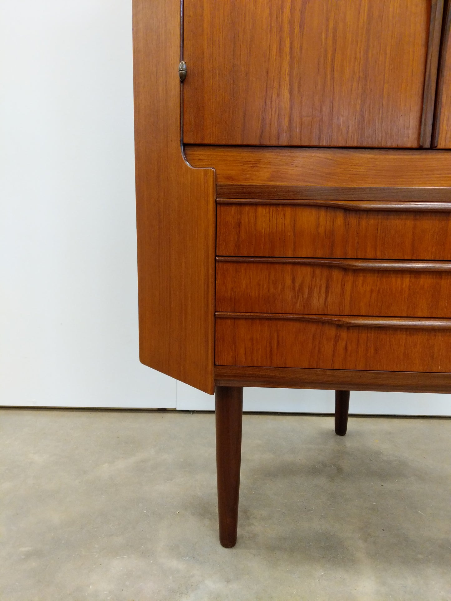 Vintage Danish Modern Teak Corner Cabinet