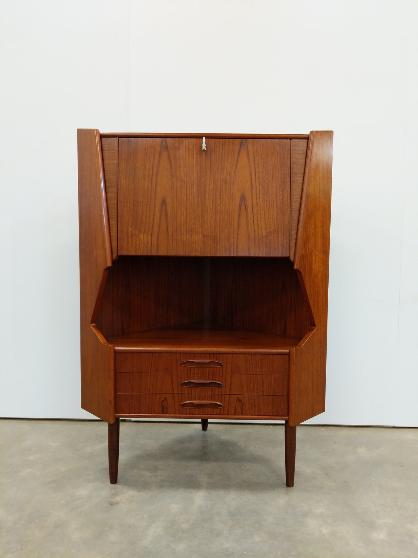 Vintage Danish Modern Teak Corner Cabinet