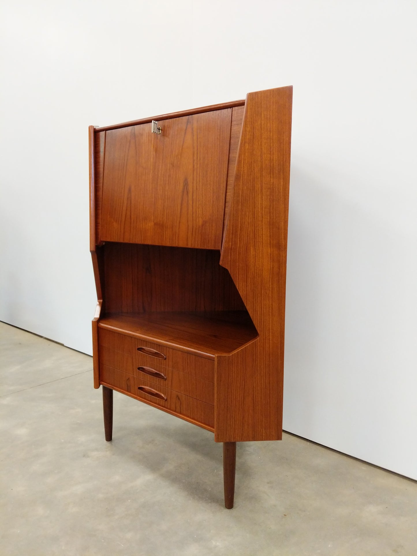 Vintage Danish Modern Teak Corner Cabinet