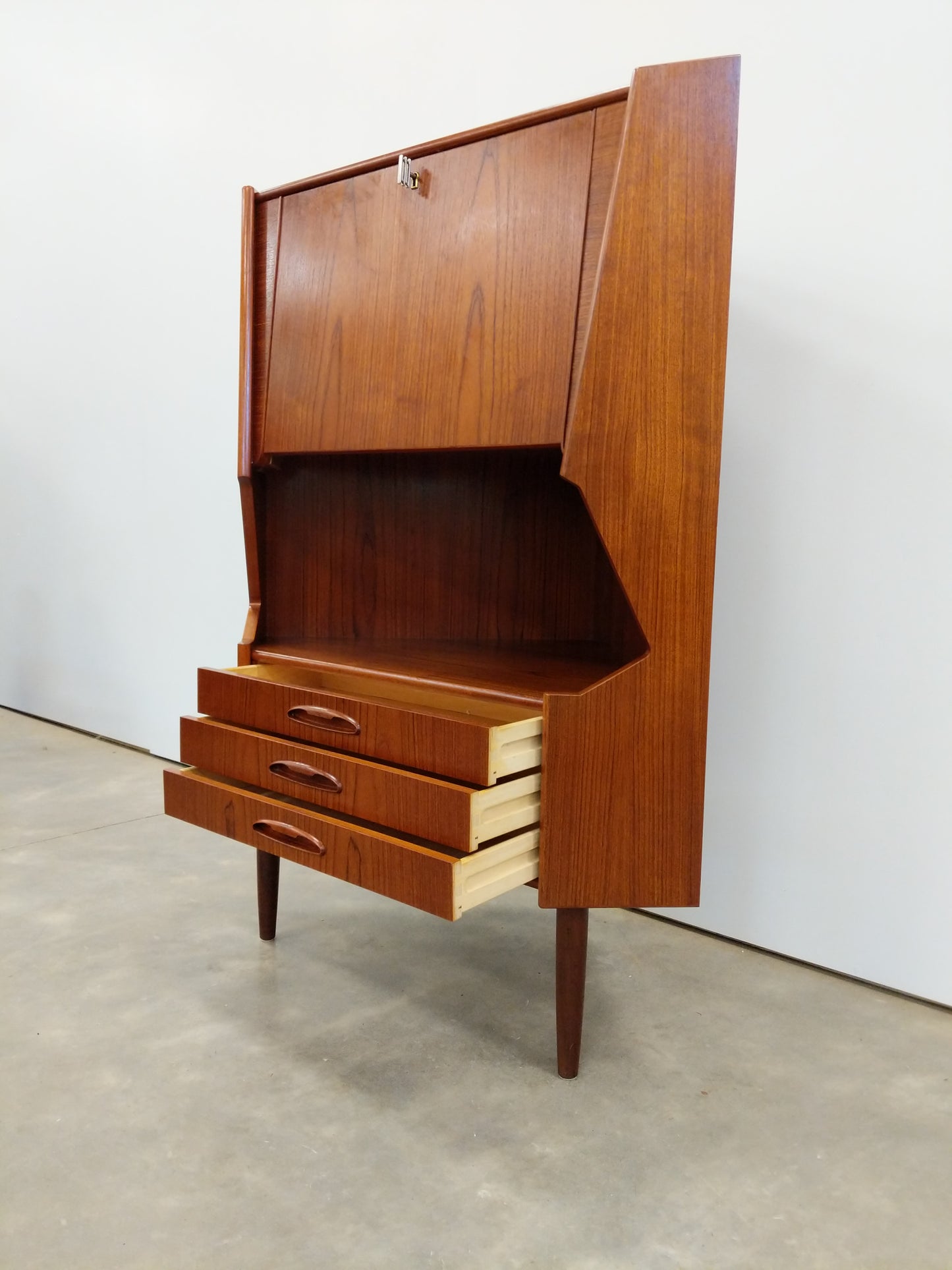 Vintage Danish Modern Teak Corner Cabinet