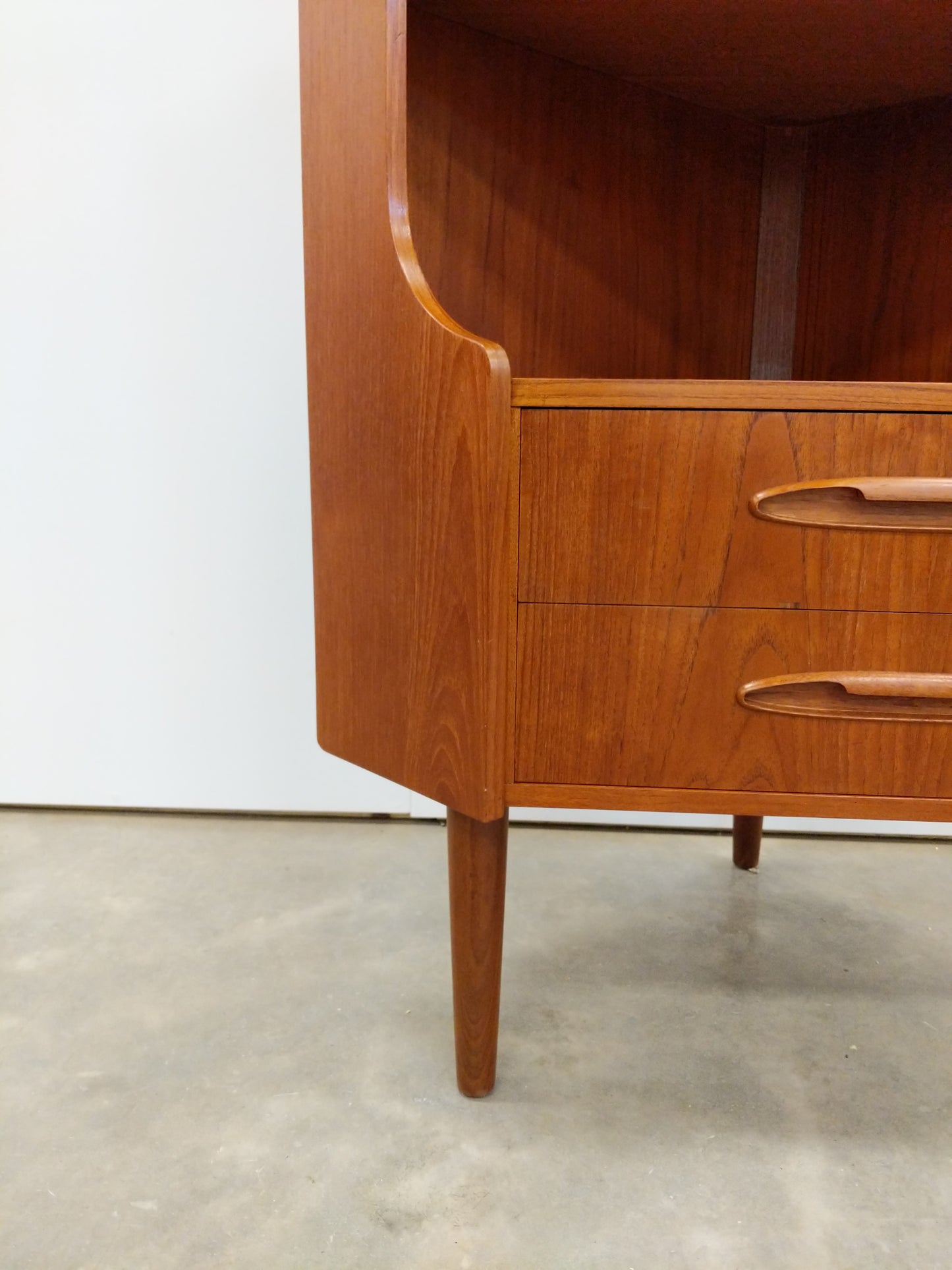 Vintage Danish Modern Teak Corner Cabinet by Aulum