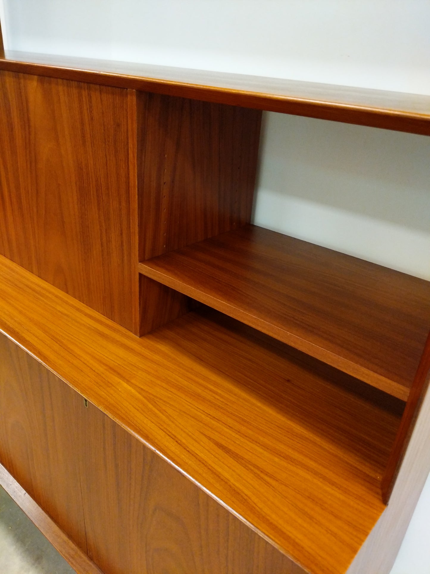 Vintage Swedish Modern Teak Sideboard / Secretary Desk by Brantorps