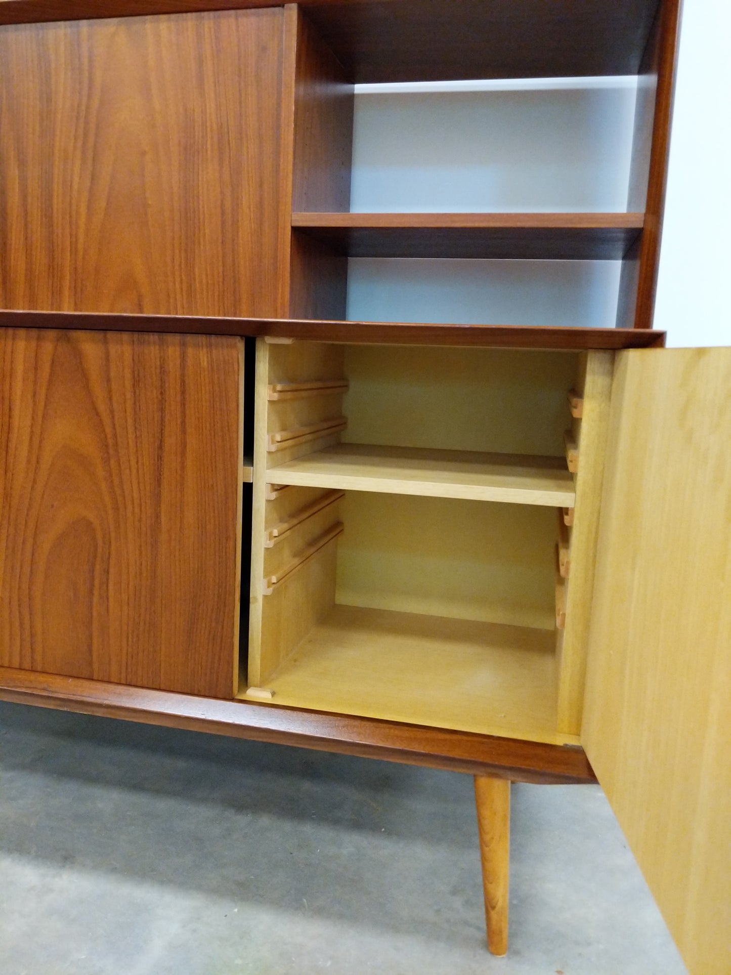 Vintage Swedish Modern Teak Sideboard / Secretary Desk by Brantorps