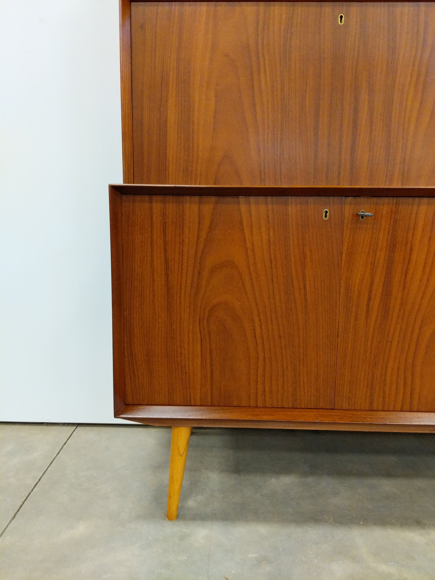 Vintage Swedish Modern Teak Sideboard / Secretary Desk by Brantorps