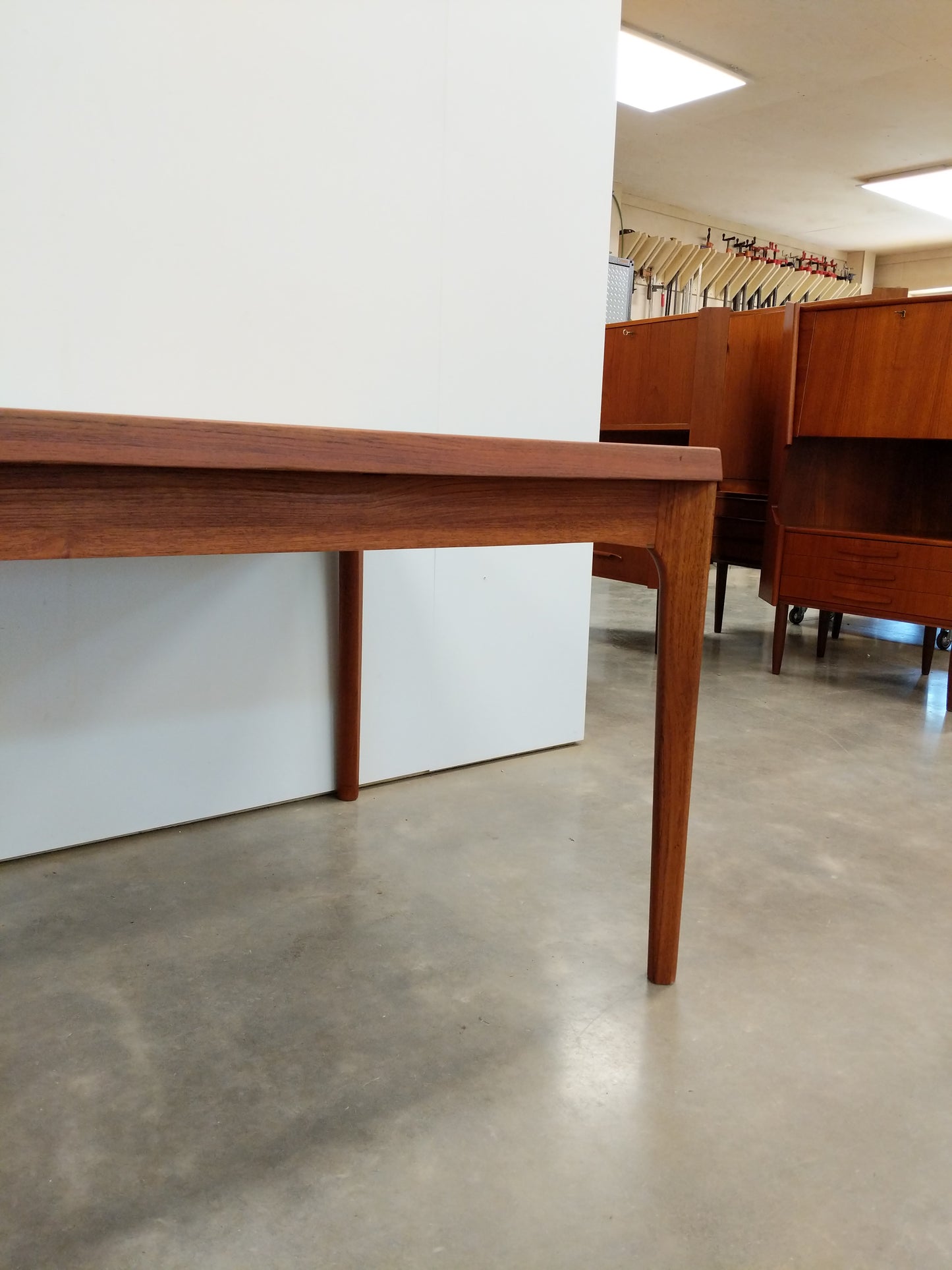 Vintage Danish Modern Teak Extendable Dining Table by Henning Kjaernulf
