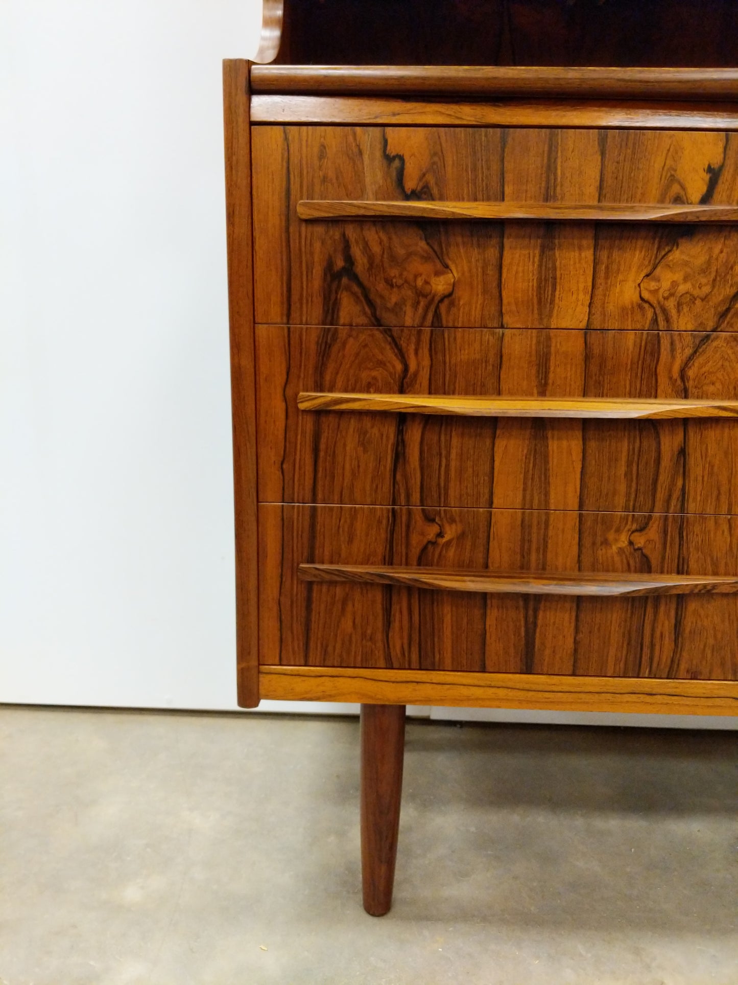 Vintage Danish Modern Rosewood Secretary Desk