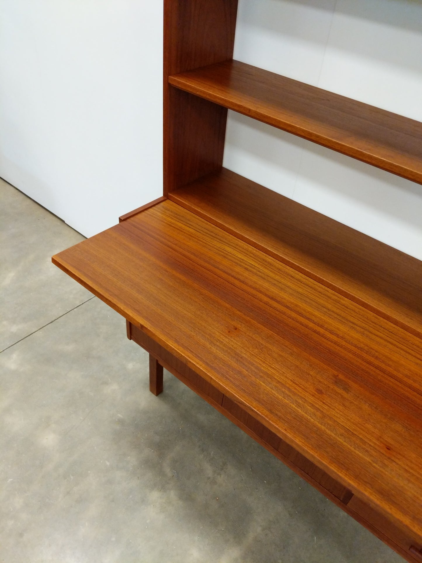 Vintage Swedish Modern Teak Sideboard / Secretary Desk by Breox