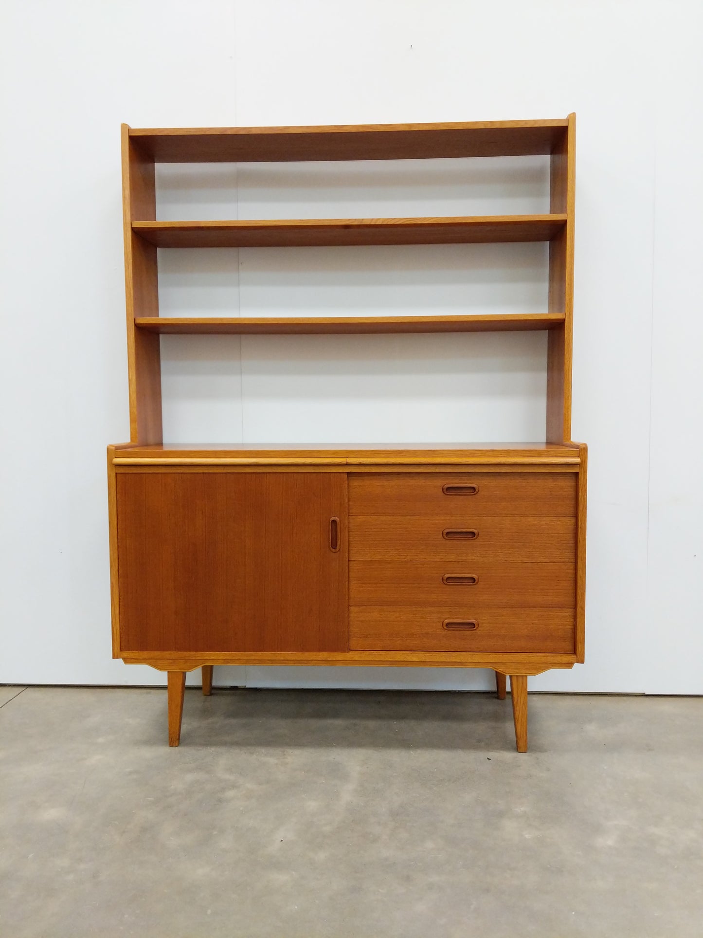 Vintage Danish Modern Teak Sideboard / Secretary Desk