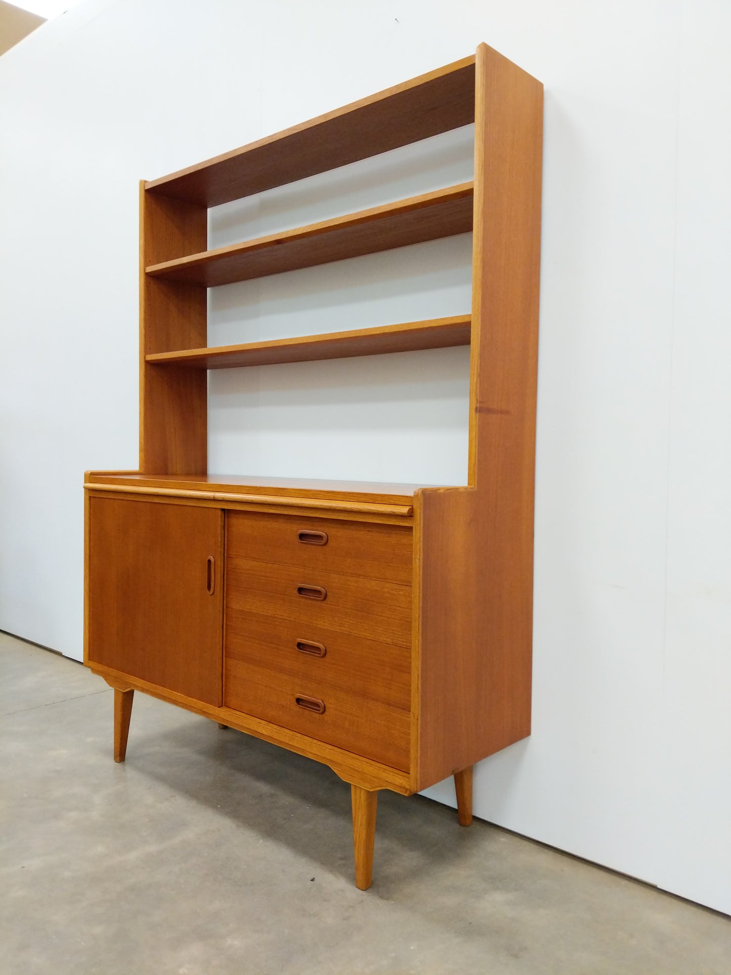 Vintage Danish Modern Teak Sideboard / Secretary Desk