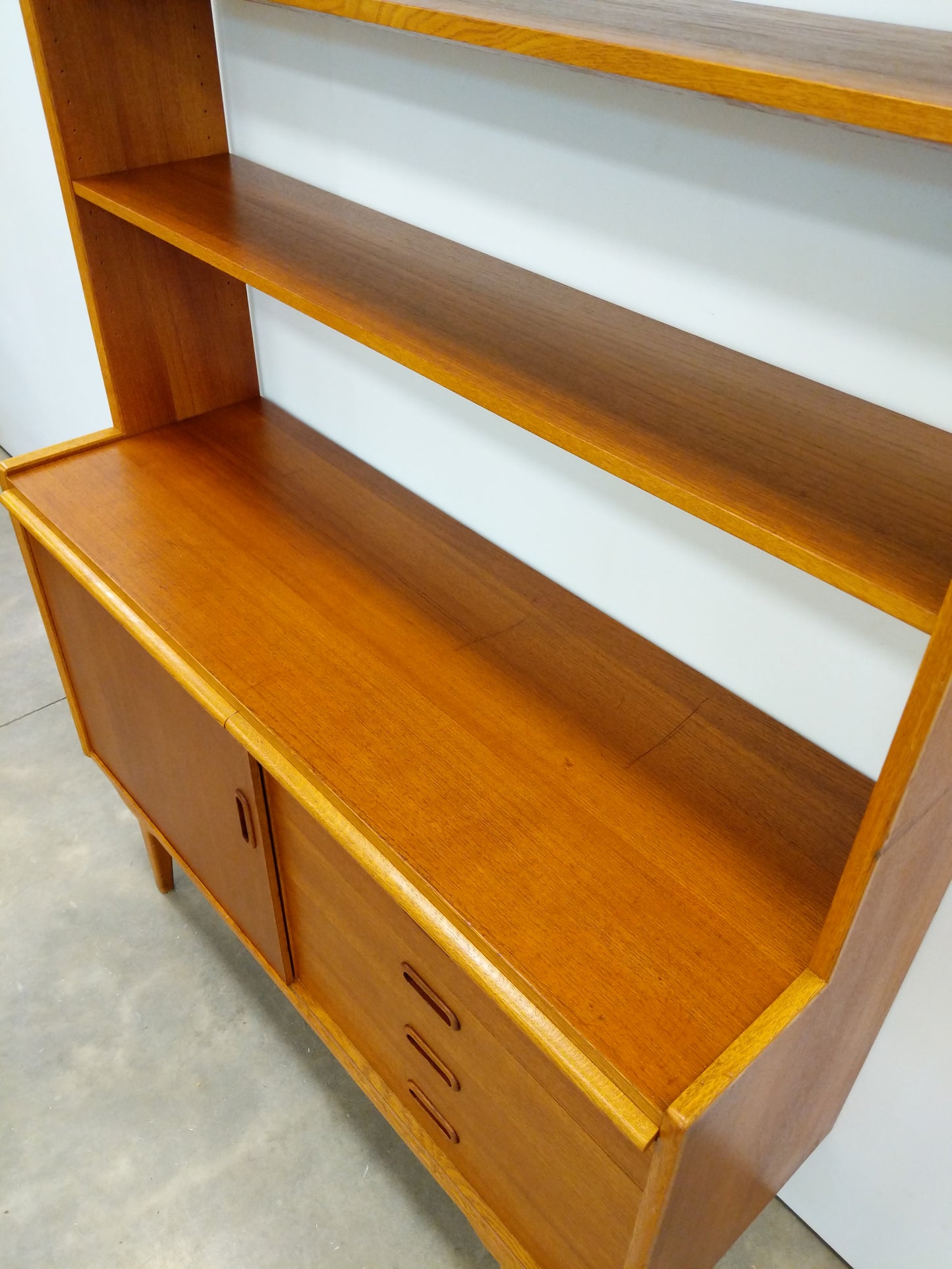 Vintage Danish Modern Teak Sideboard / Secretary Desk