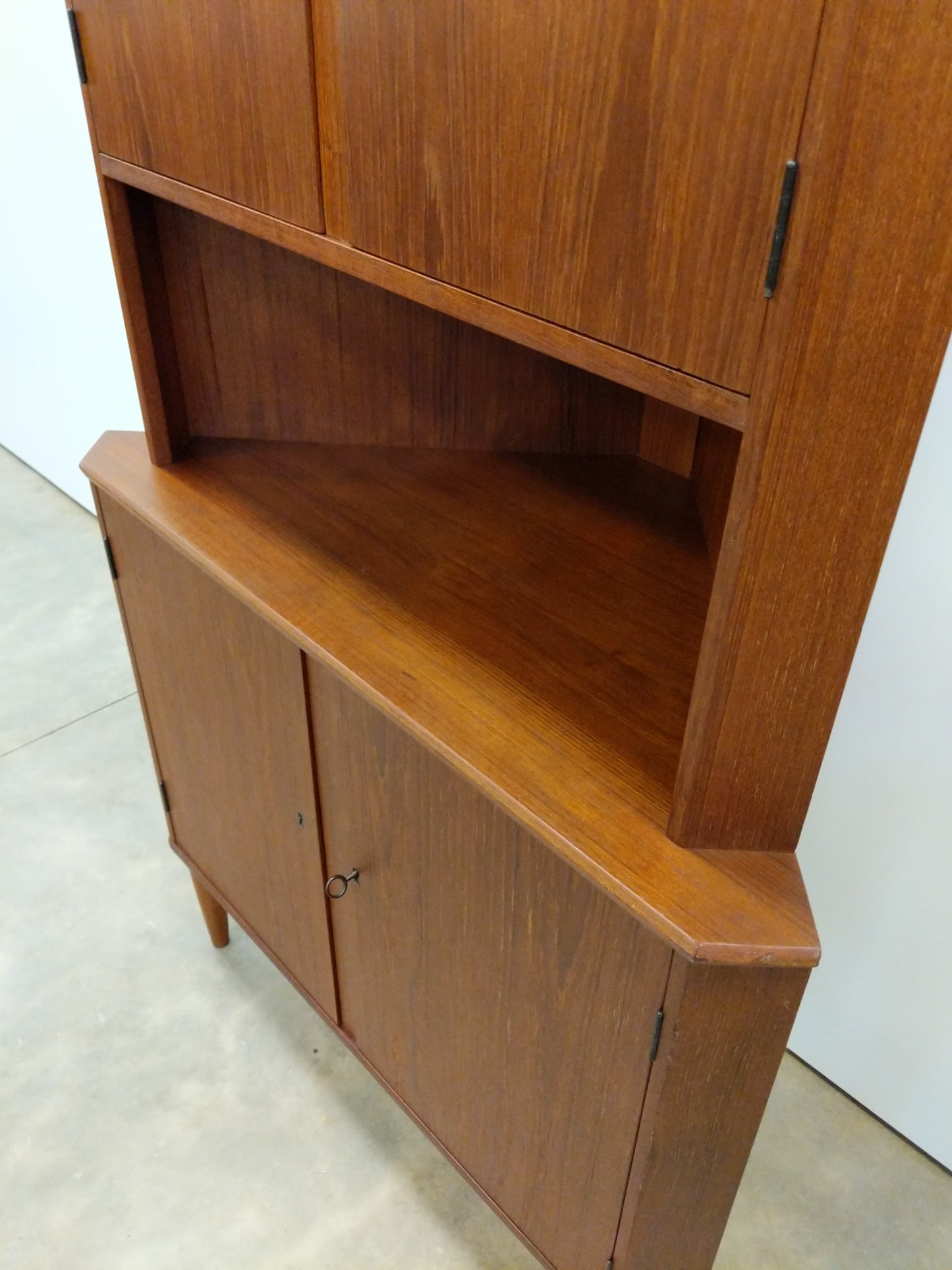 Vintage Danish Modern Teak Corner Cabinet