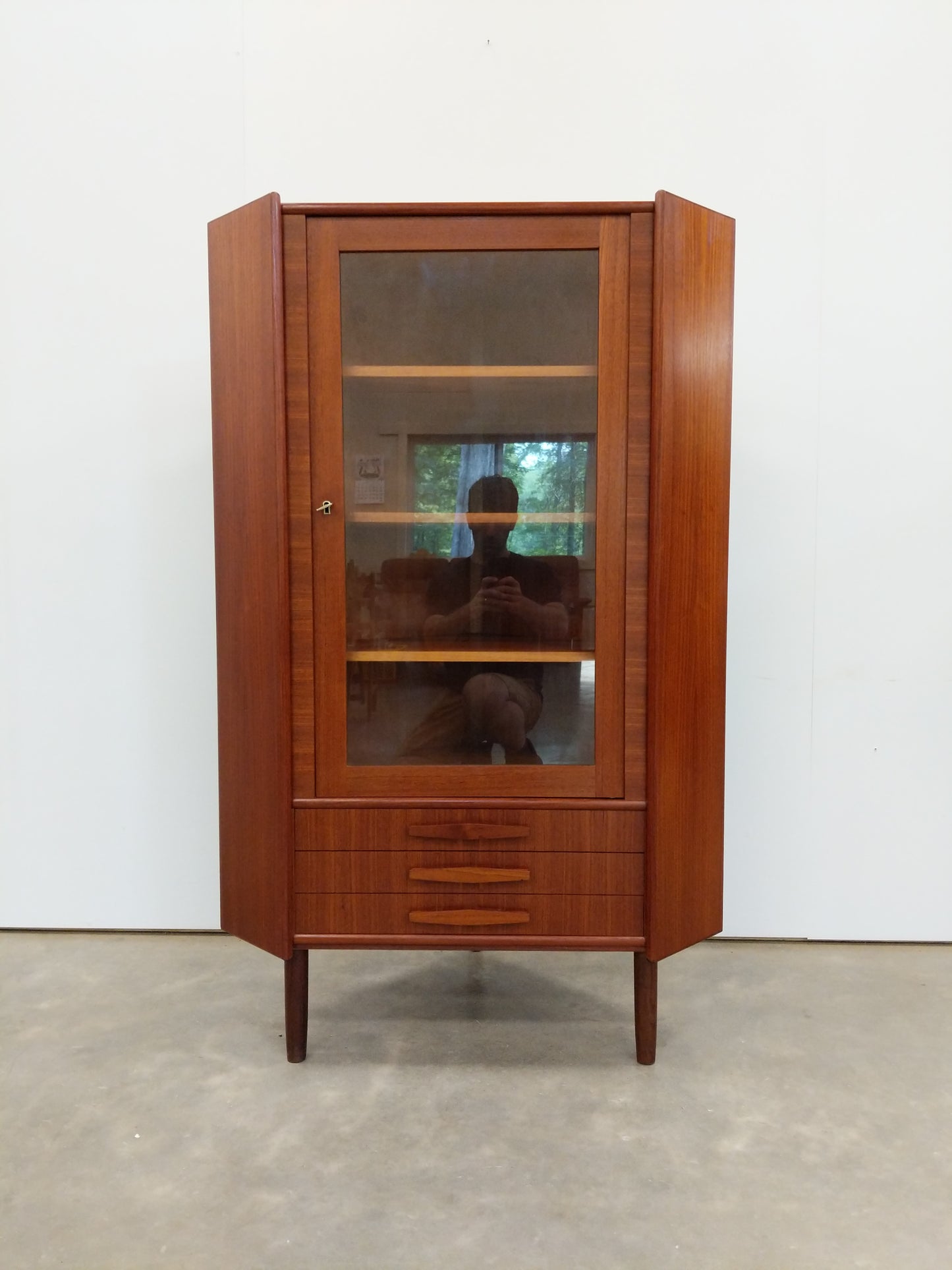 Vintage Danish Modern Teak Corner Cabinet by P. Rimme's