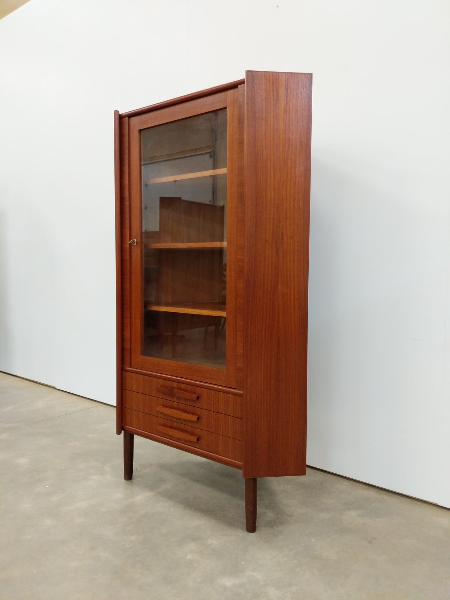 Vintage Danish Modern Teak Corner Cabinet by P. Rimme's