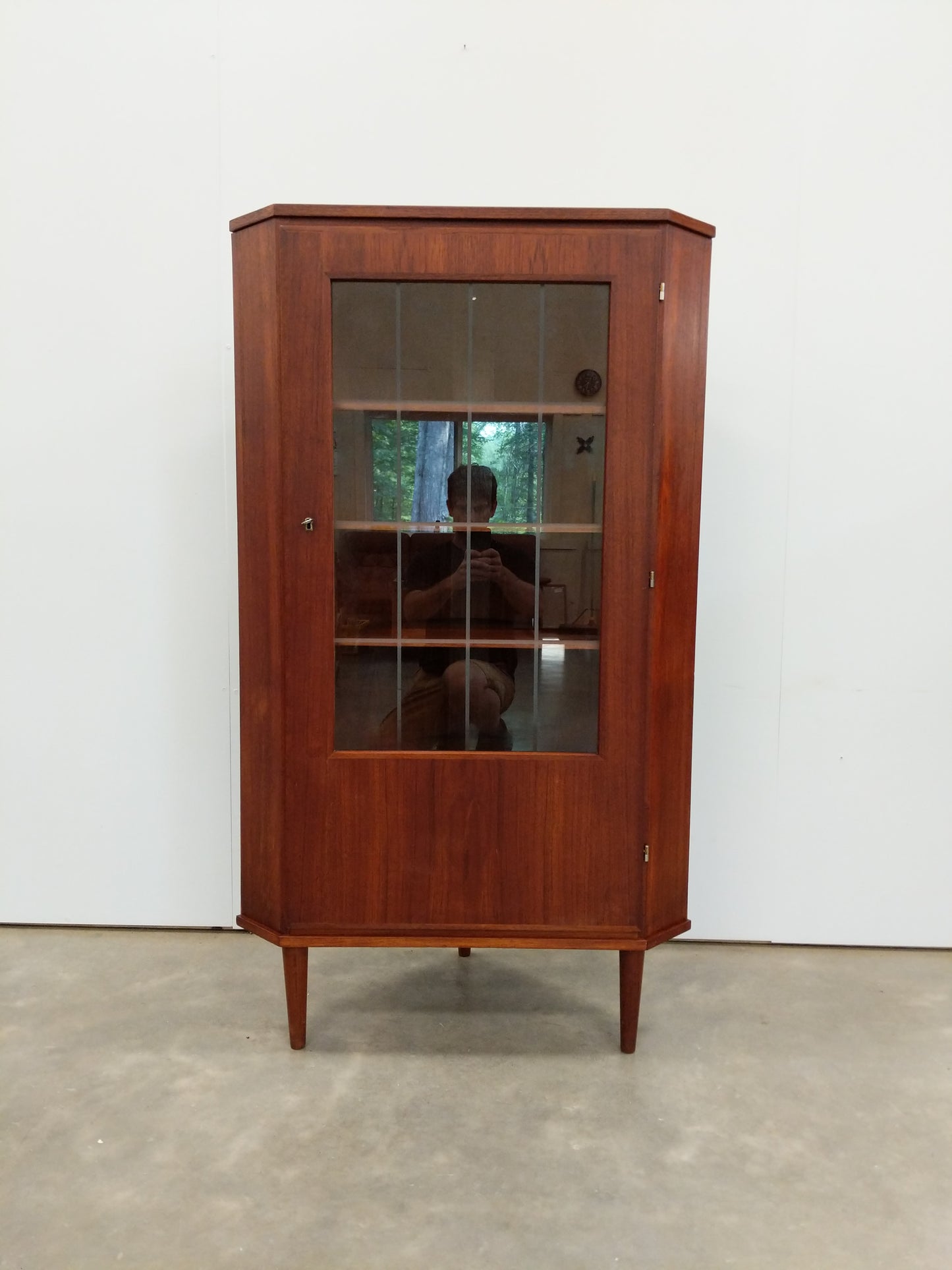 Vintage Danish Modern Teak Corner Cabinet