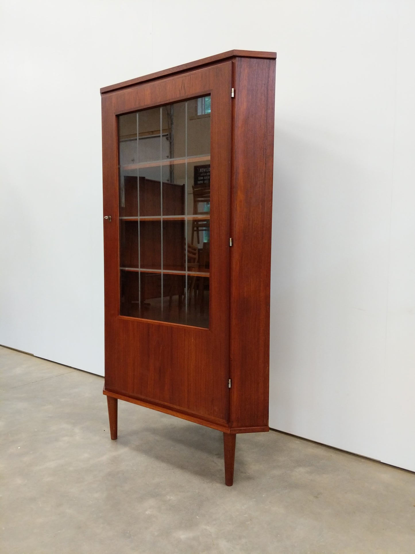 Vintage Danish Modern Teak Corner Cabinet
