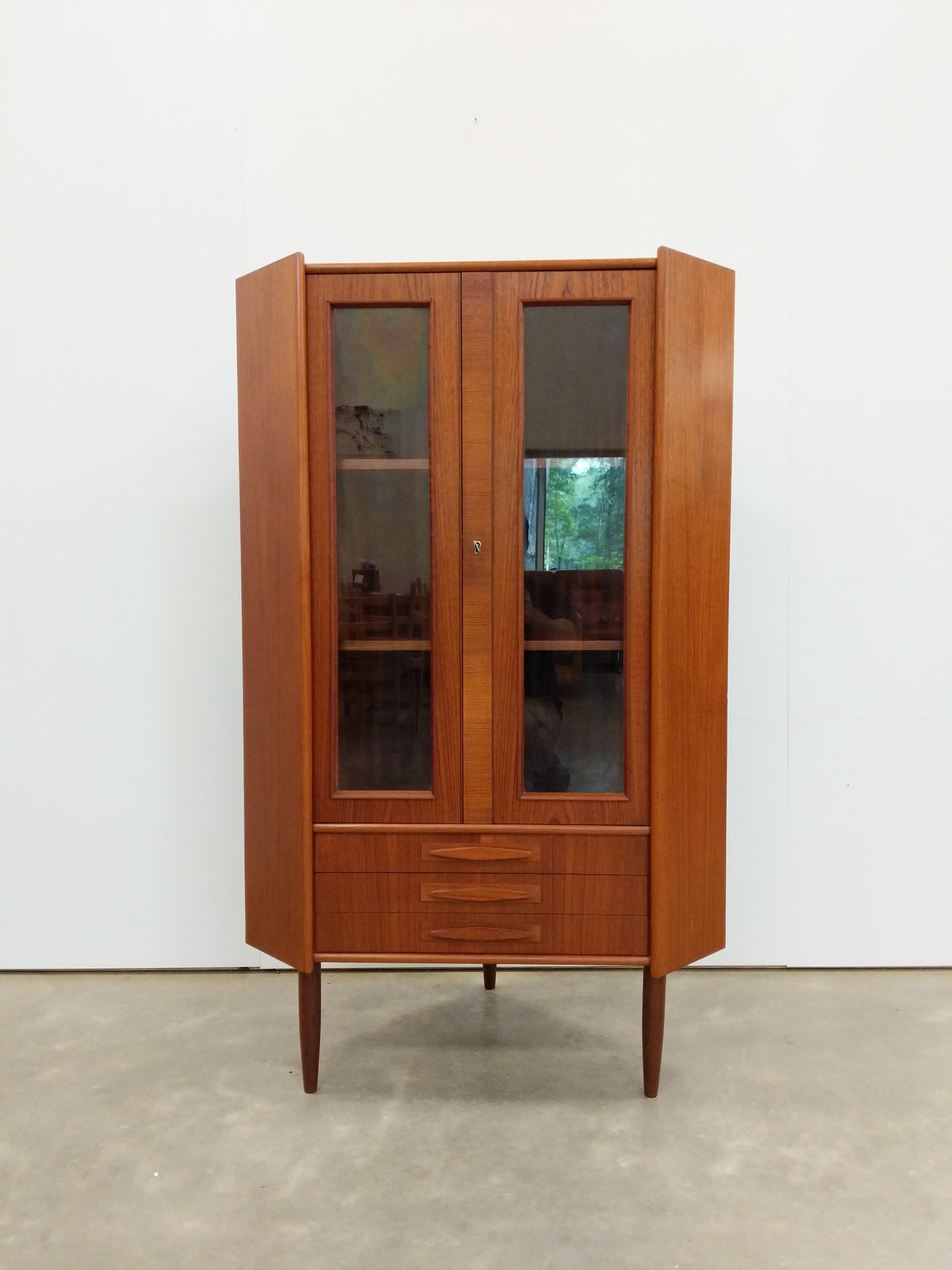 Vintage Danish Modern Teak Corner Cabinet