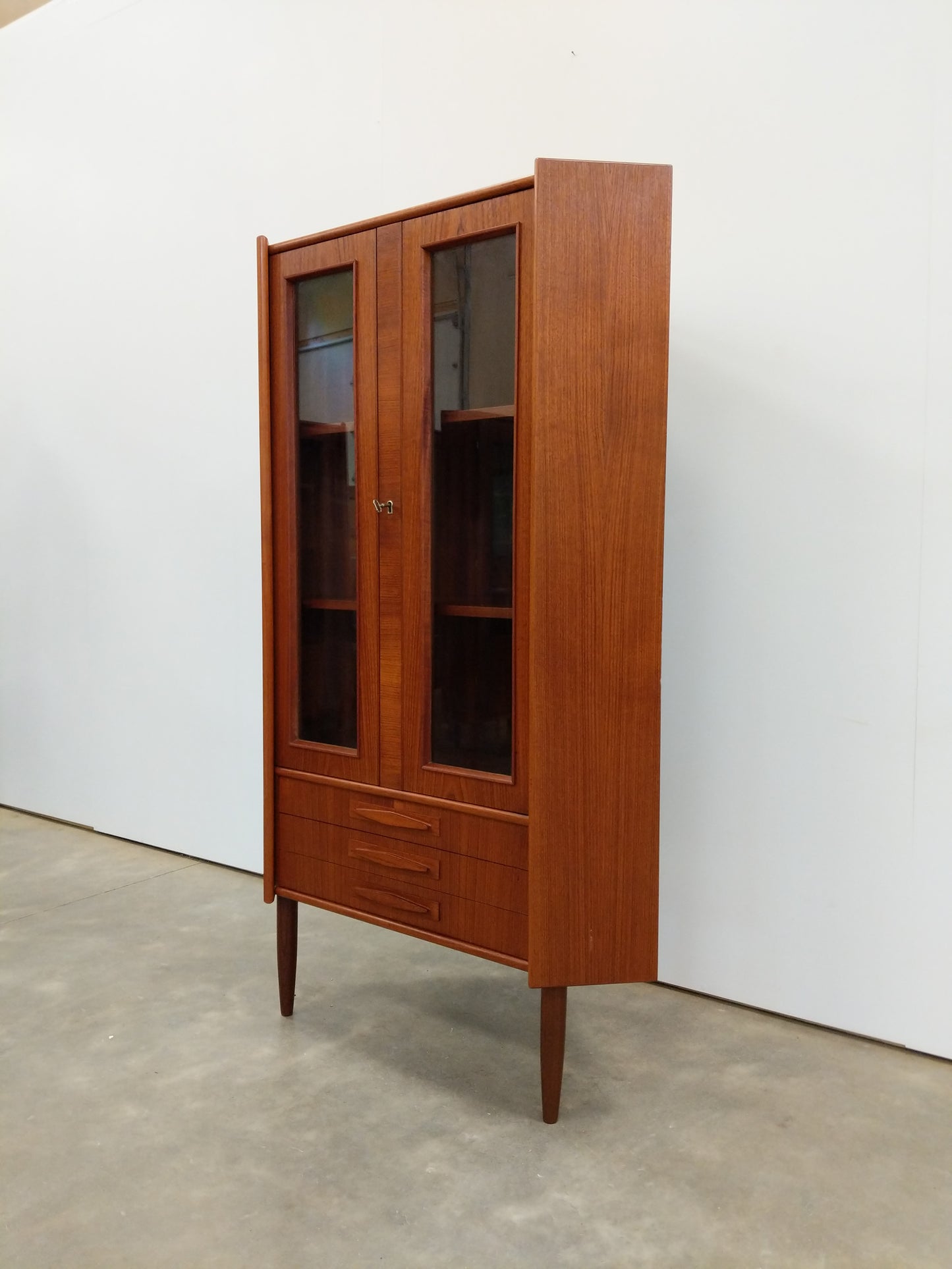 Vintage Danish Modern Teak Corner Cabinet