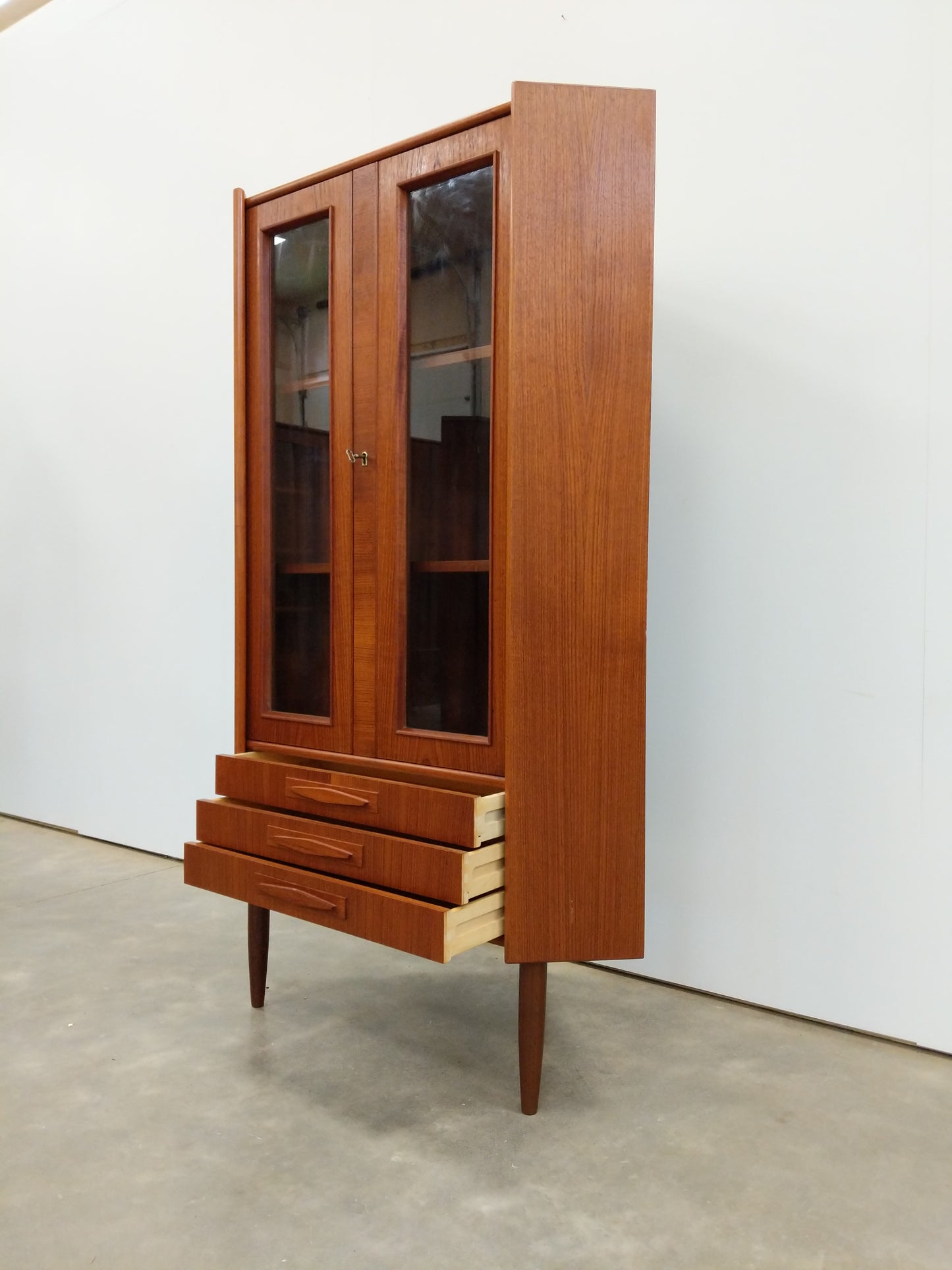 Vintage Danish Modern Teak Corner Cabinet