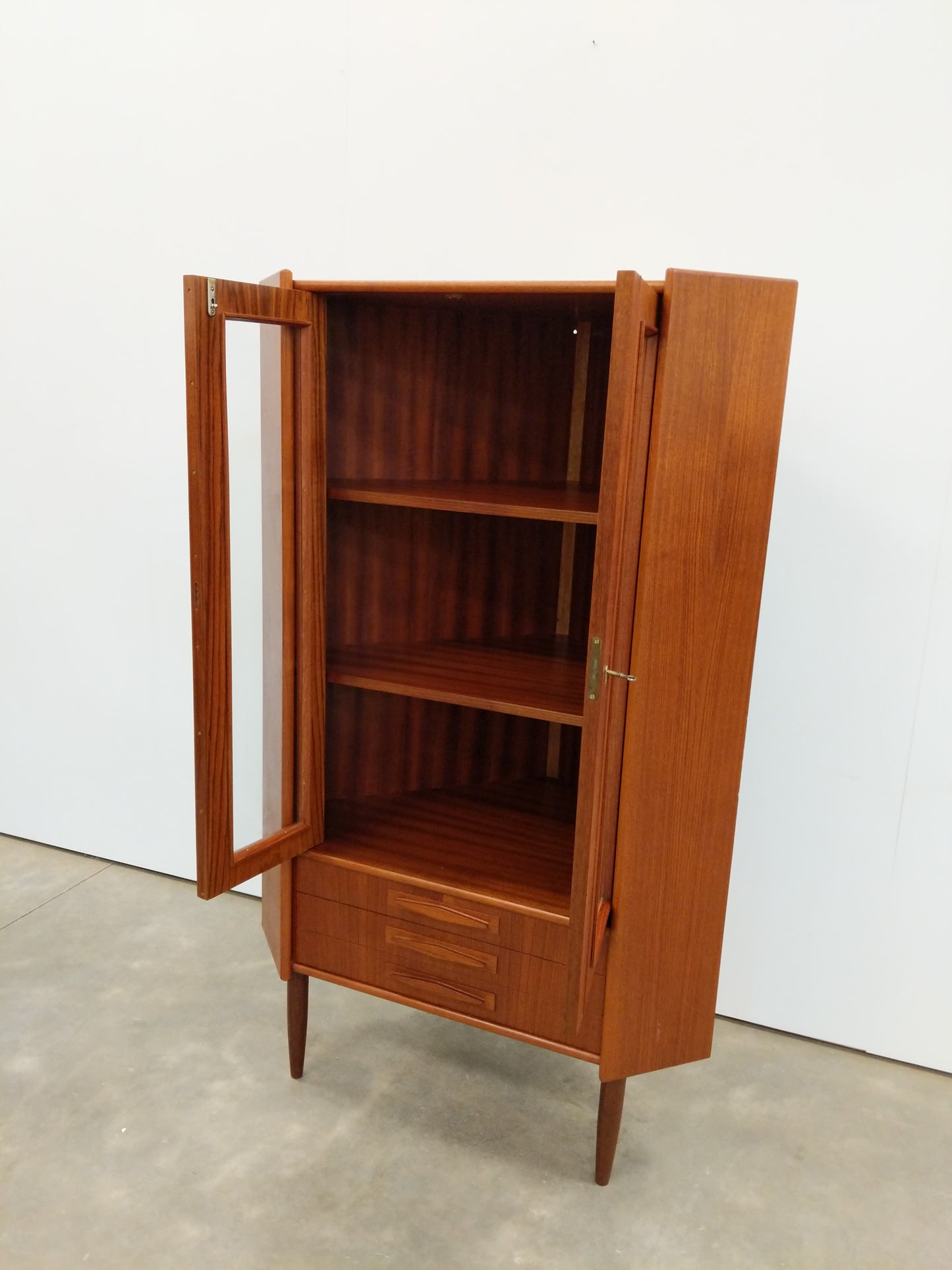 Vintage Danish Modern Teak Corner Cabinet