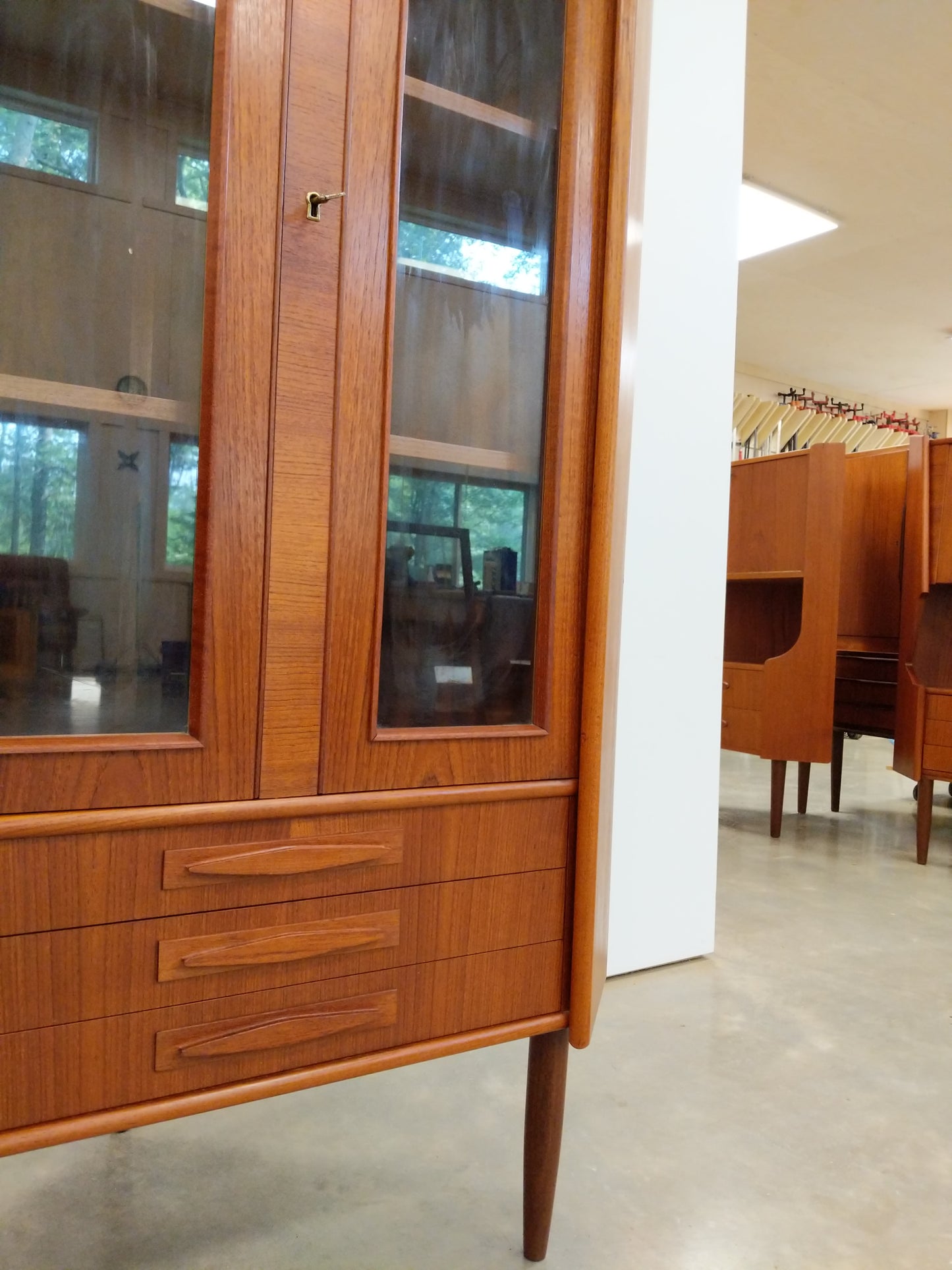 Vintage Danish Modern Teak Corner Cabinet