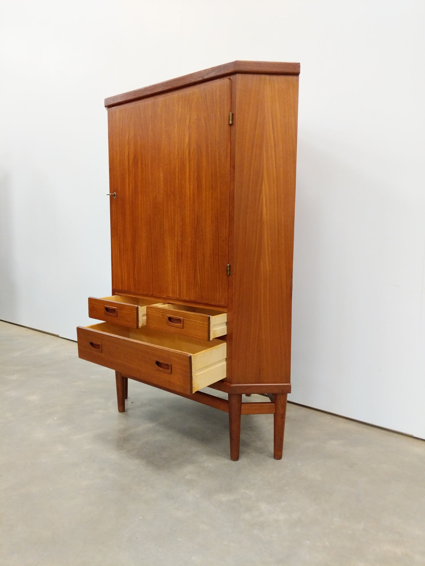 Vintage Danish Modern Teak Corner Cabinet