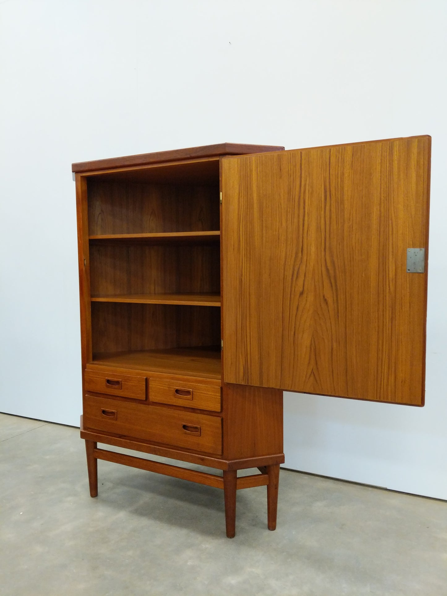 Vintage Danish Modern Teak Corner Cabinet