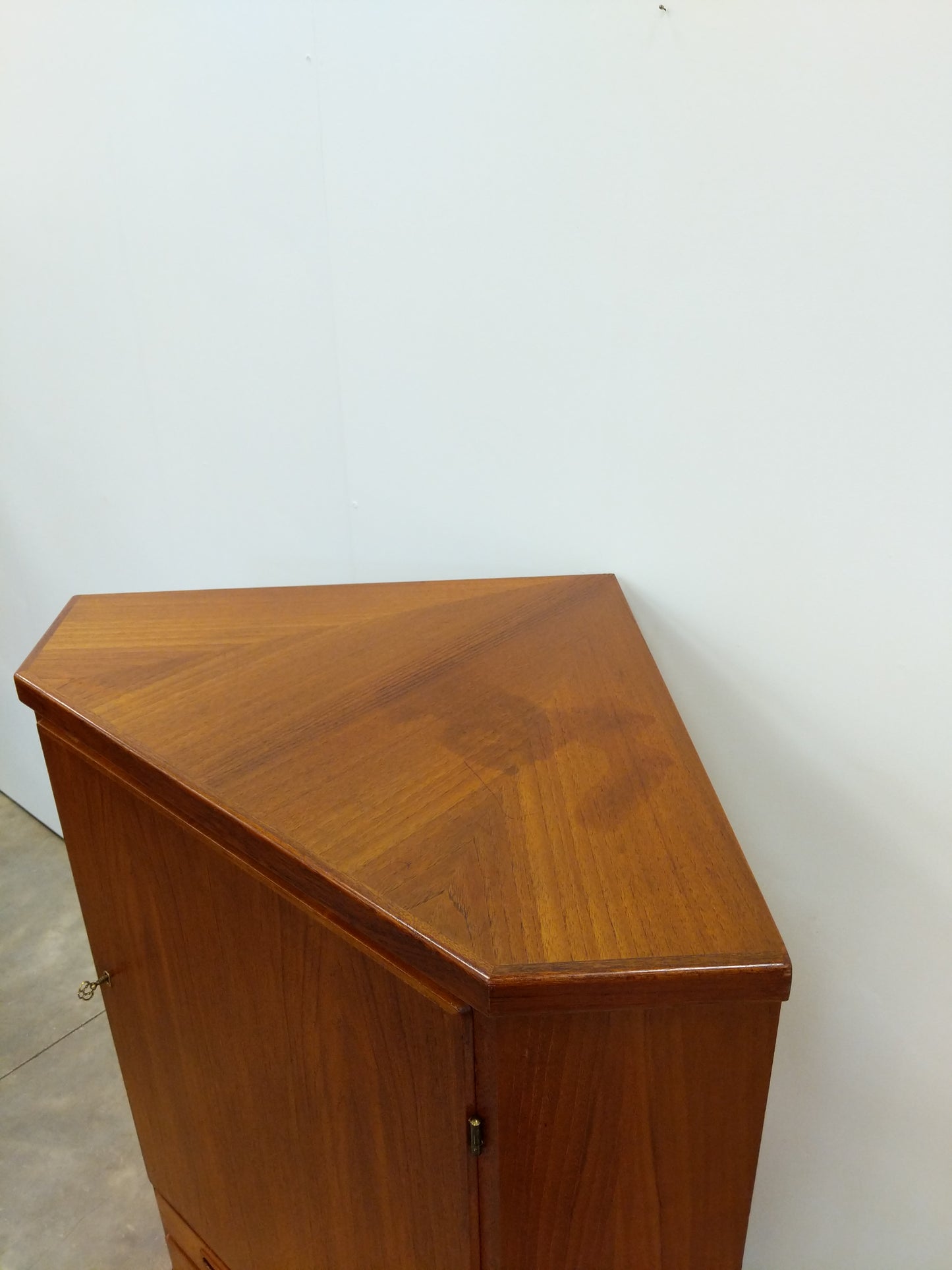 Vintage Danish Modern Teak Corner Cabinet