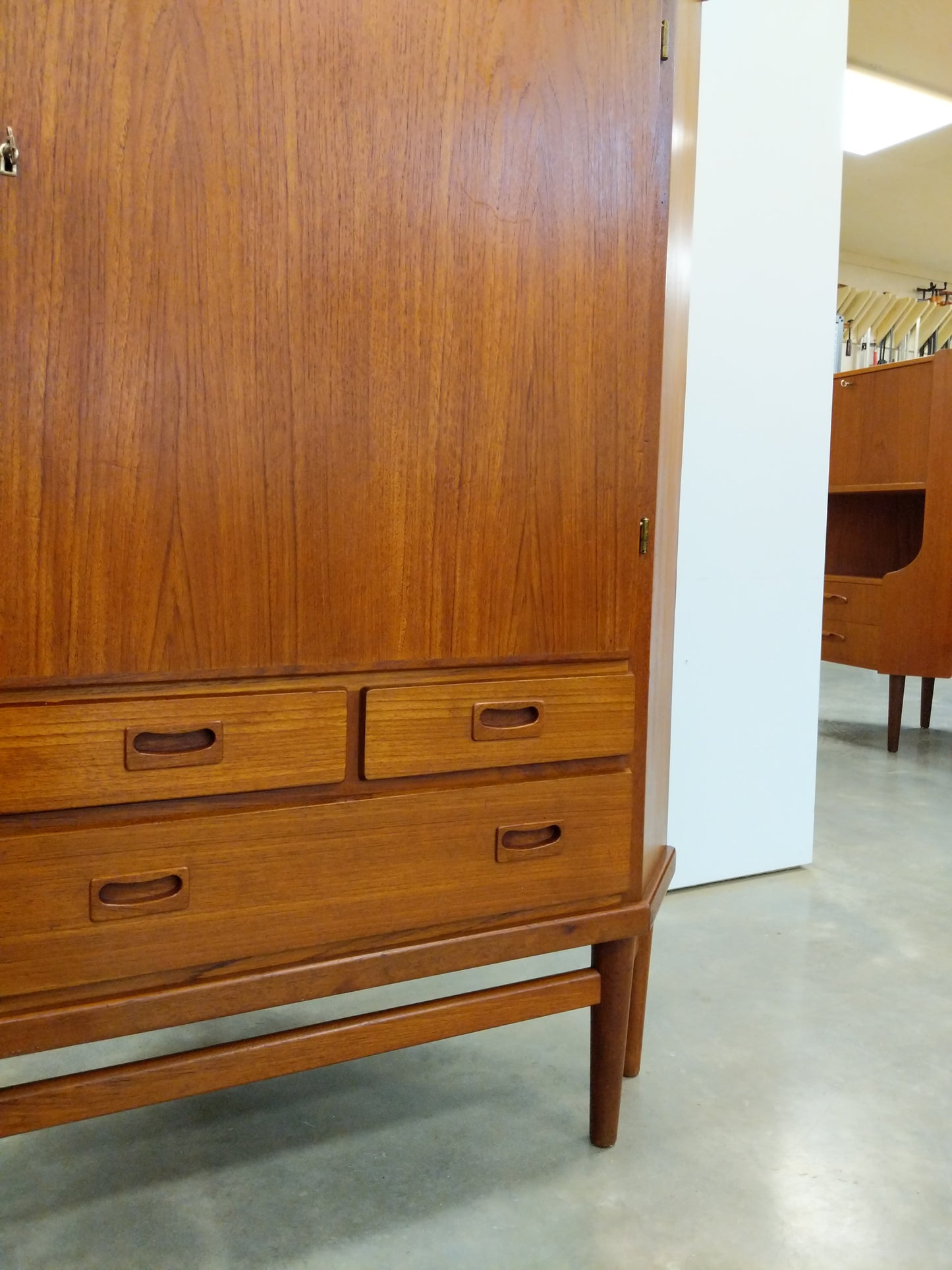 Vintage Danish Modern Teak Corner Cabinet