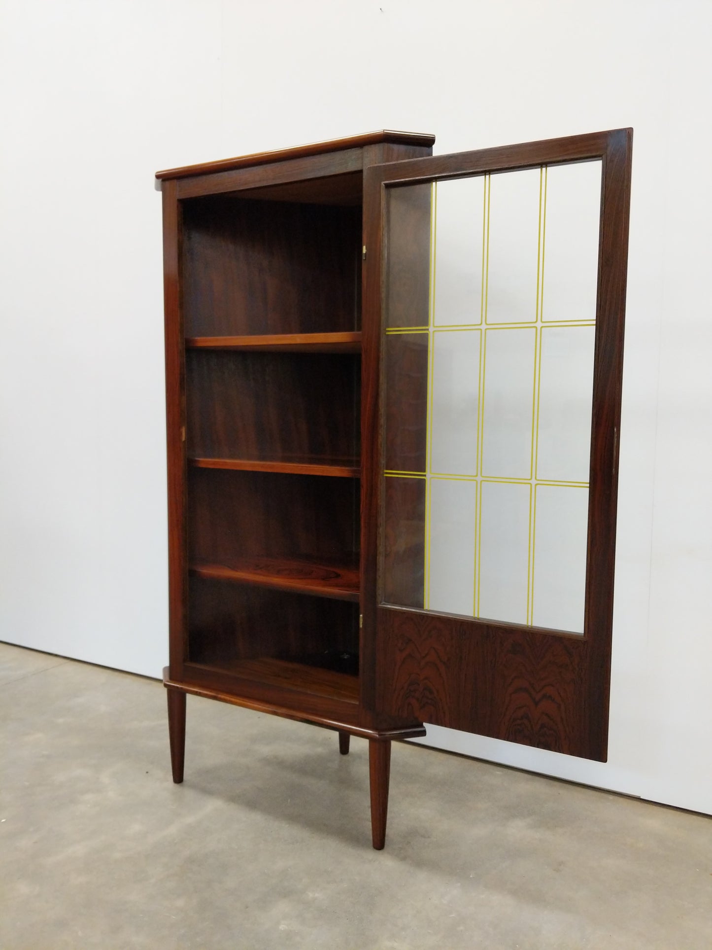 Vintage Danish Modern Rosewood Corner Cabinet