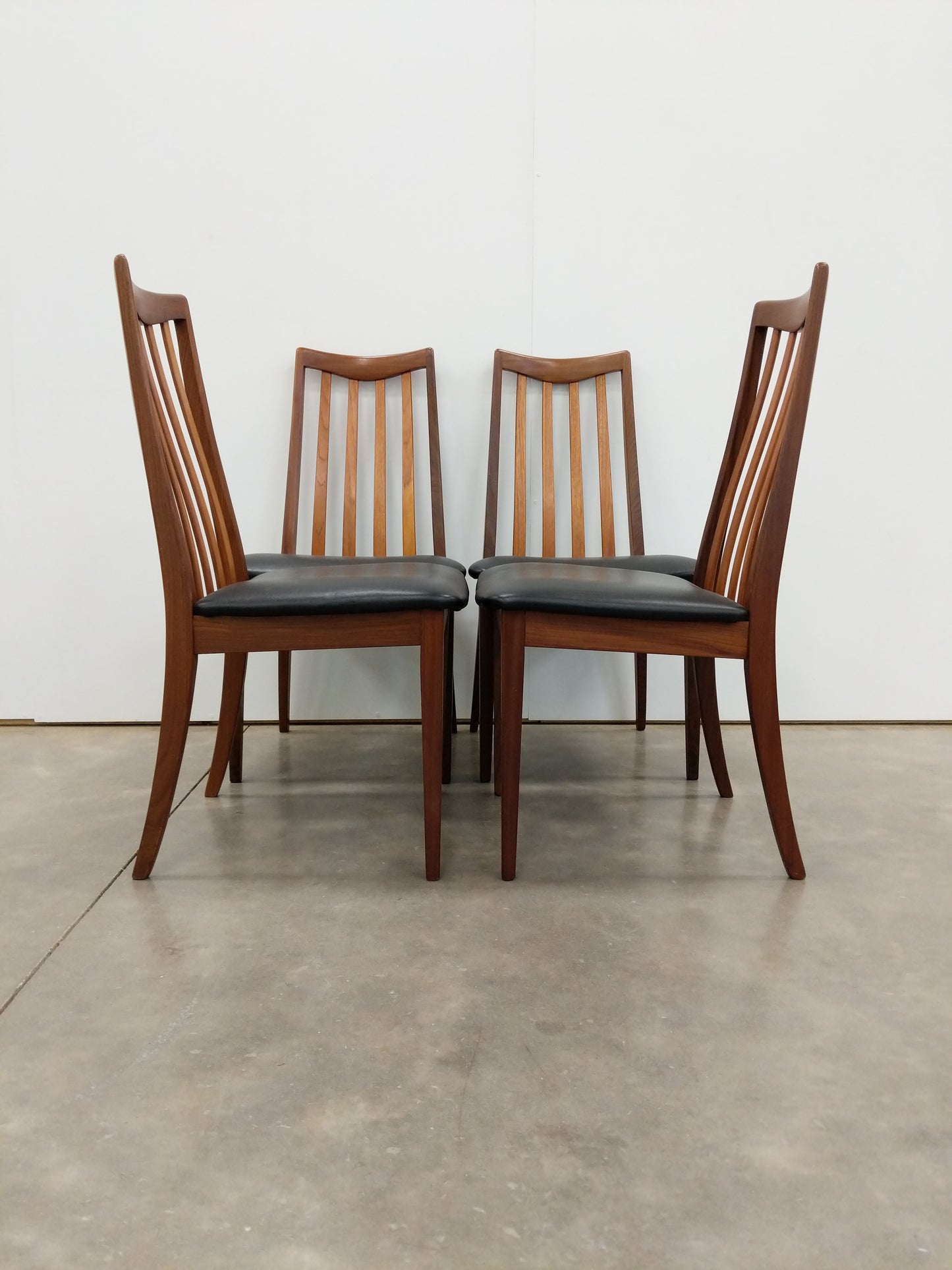 Set of 4 Vintage Mid Century Modern Dining Chairs by G Plan