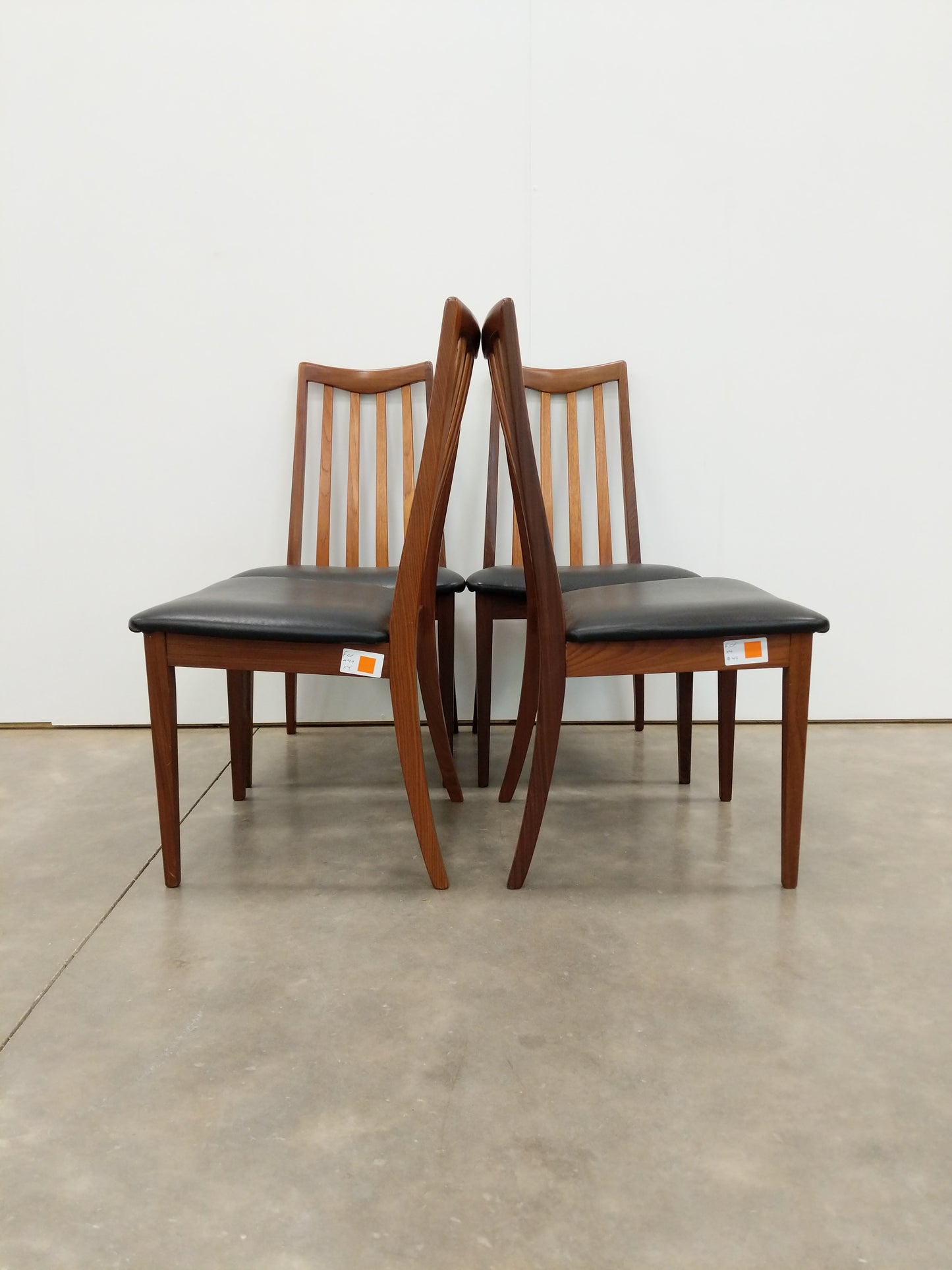 Set of 4 Vintage Mid Century Modern Dining Chairs by G Plan