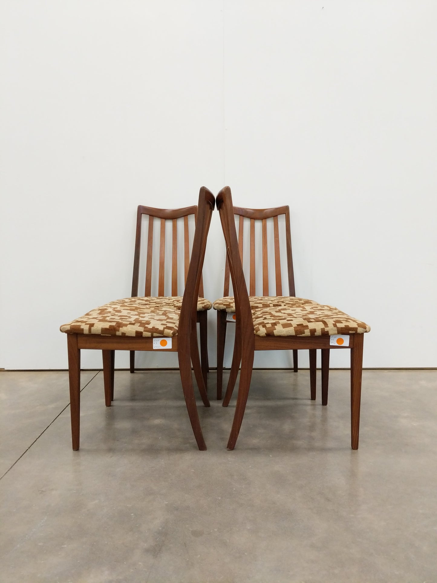 Set of 4 Vintage Mid Century Modern Dining Chairs by G Plan