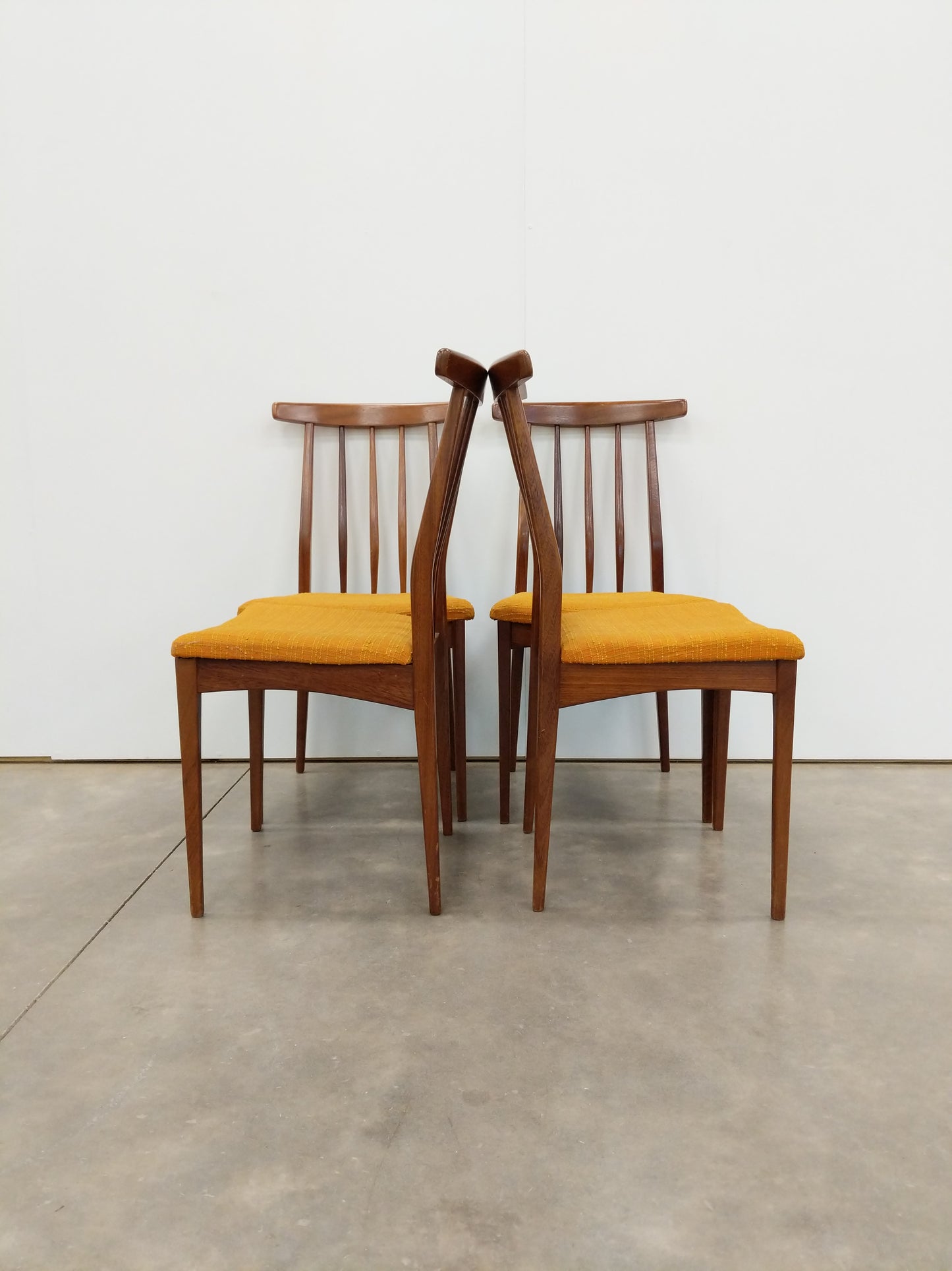 Set of 4 Vintage Mid Century Modern Dining Chairs by Younger