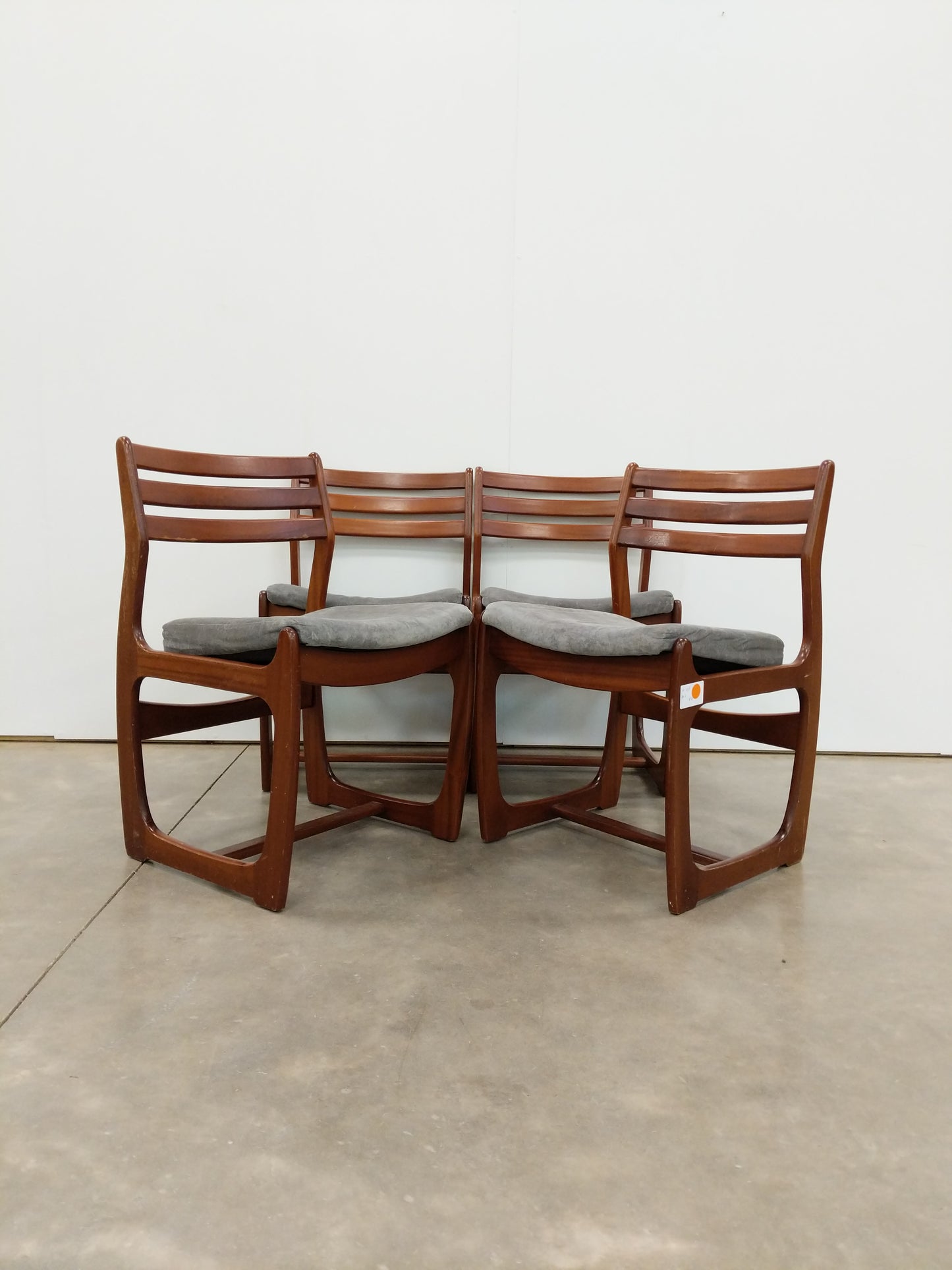 Set of 4 Vintage Mid Century Modern Dining Chairs by Portwood