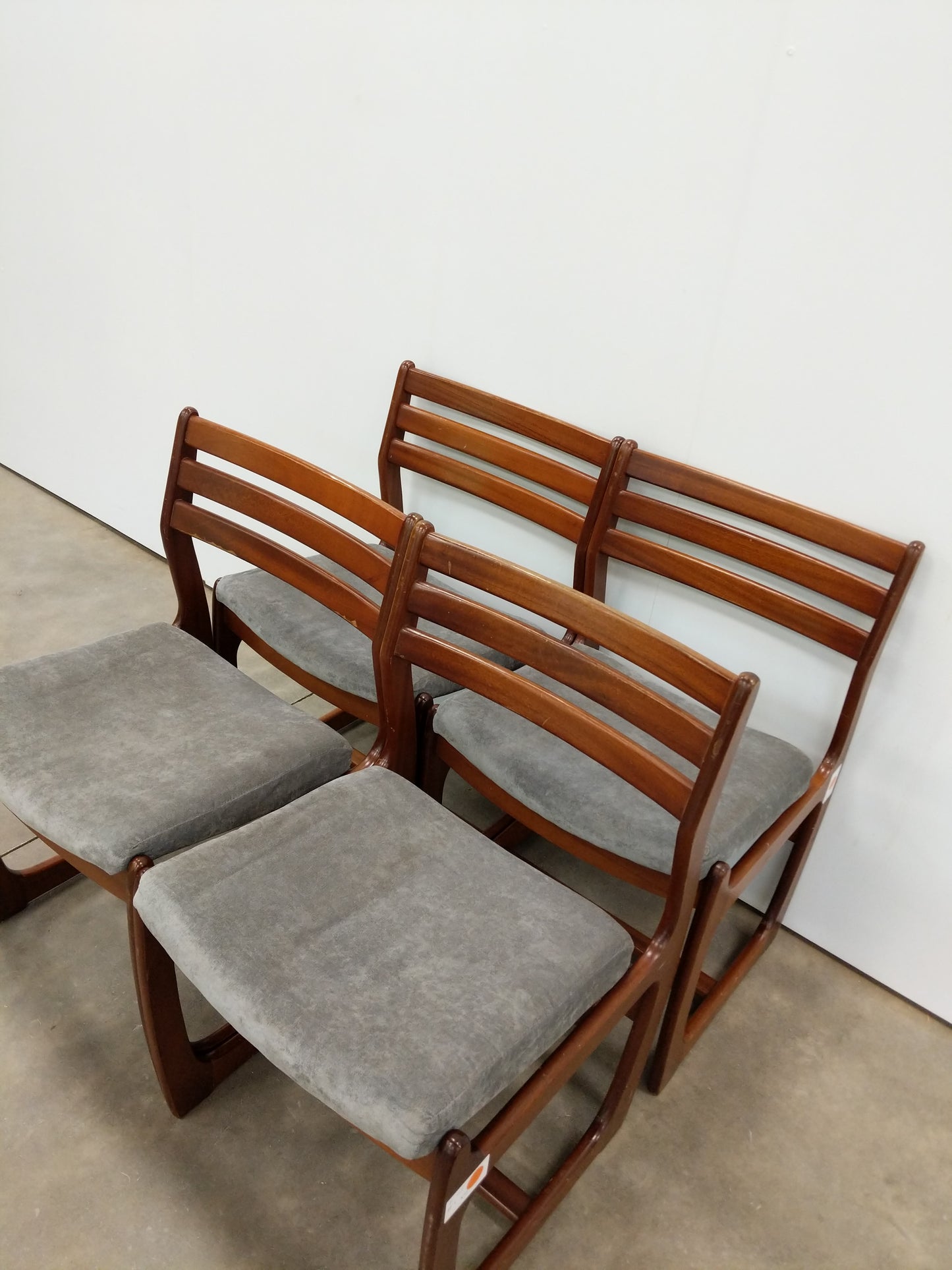 Set of 4 Vintage Mid Century Modern Dining Chairs by Portwood