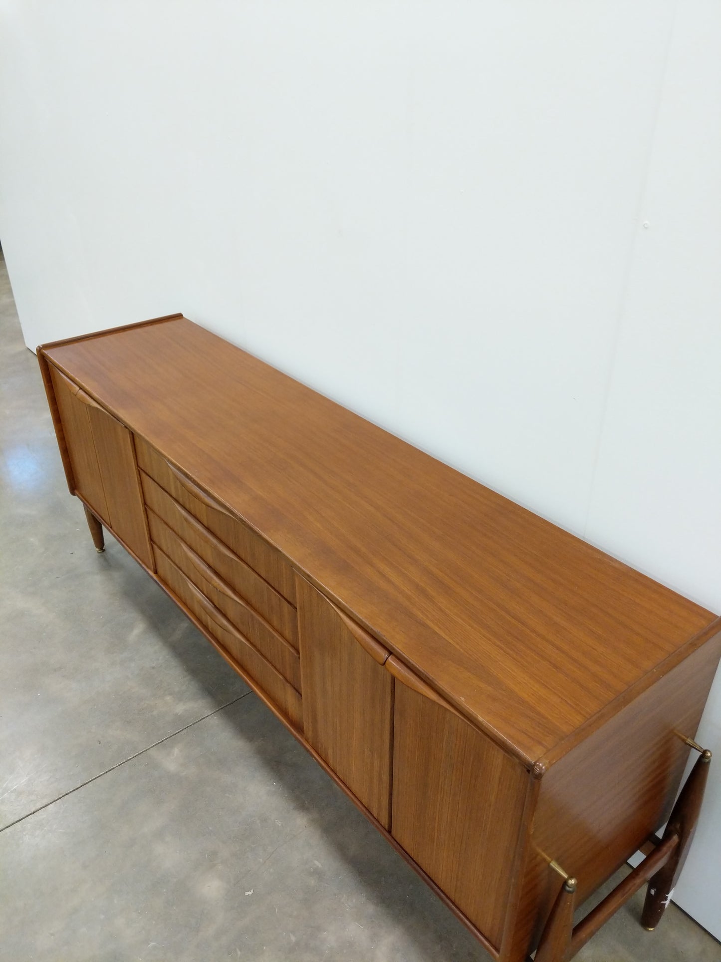 Vintage Mid Century Modern Teak Credenza by Elliotts of Newbury