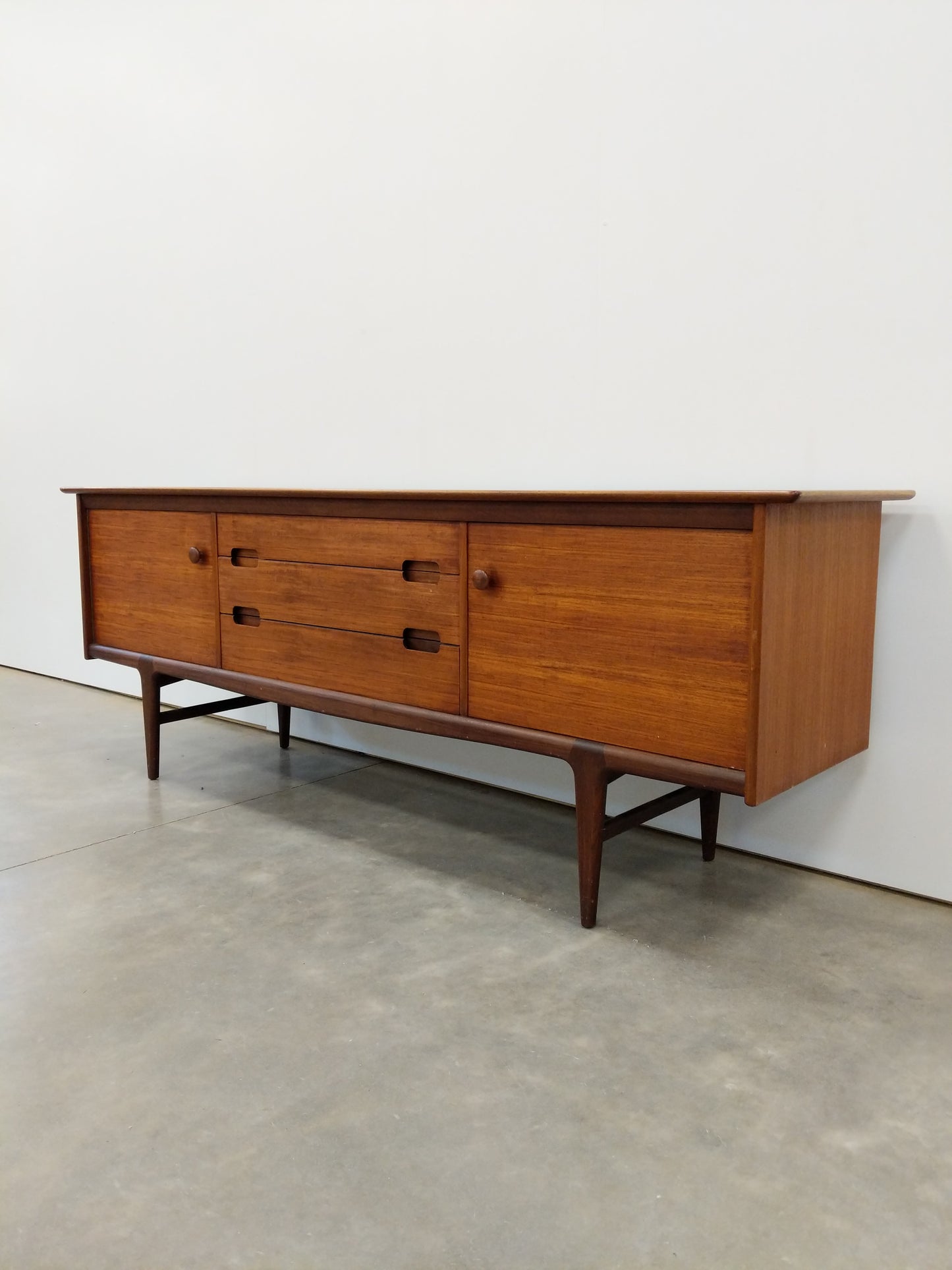 Vintage Mid Century Modern Teak Credenza by Younger