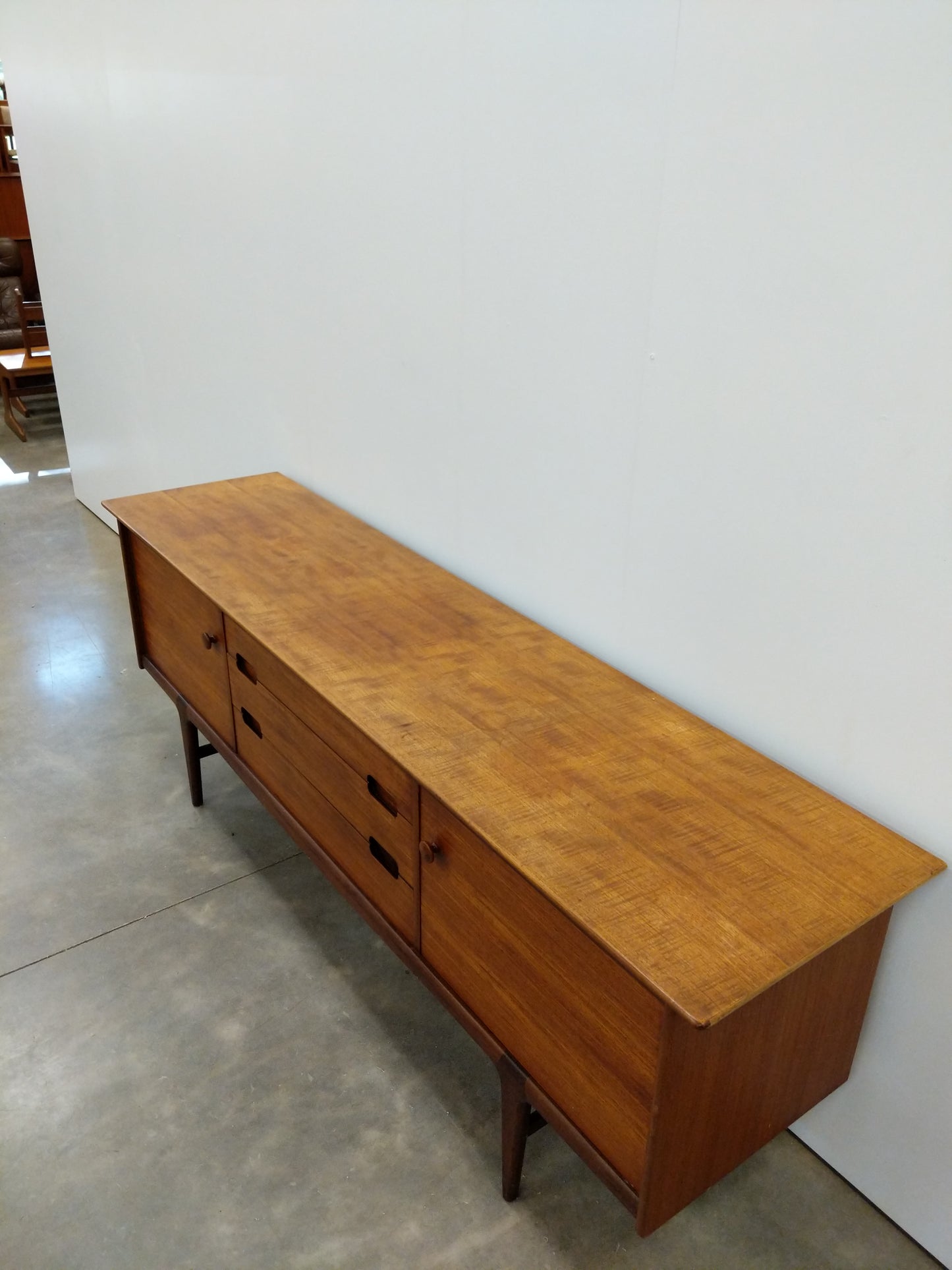 Vintage Mid Century Modern Teak Credenza by Younger