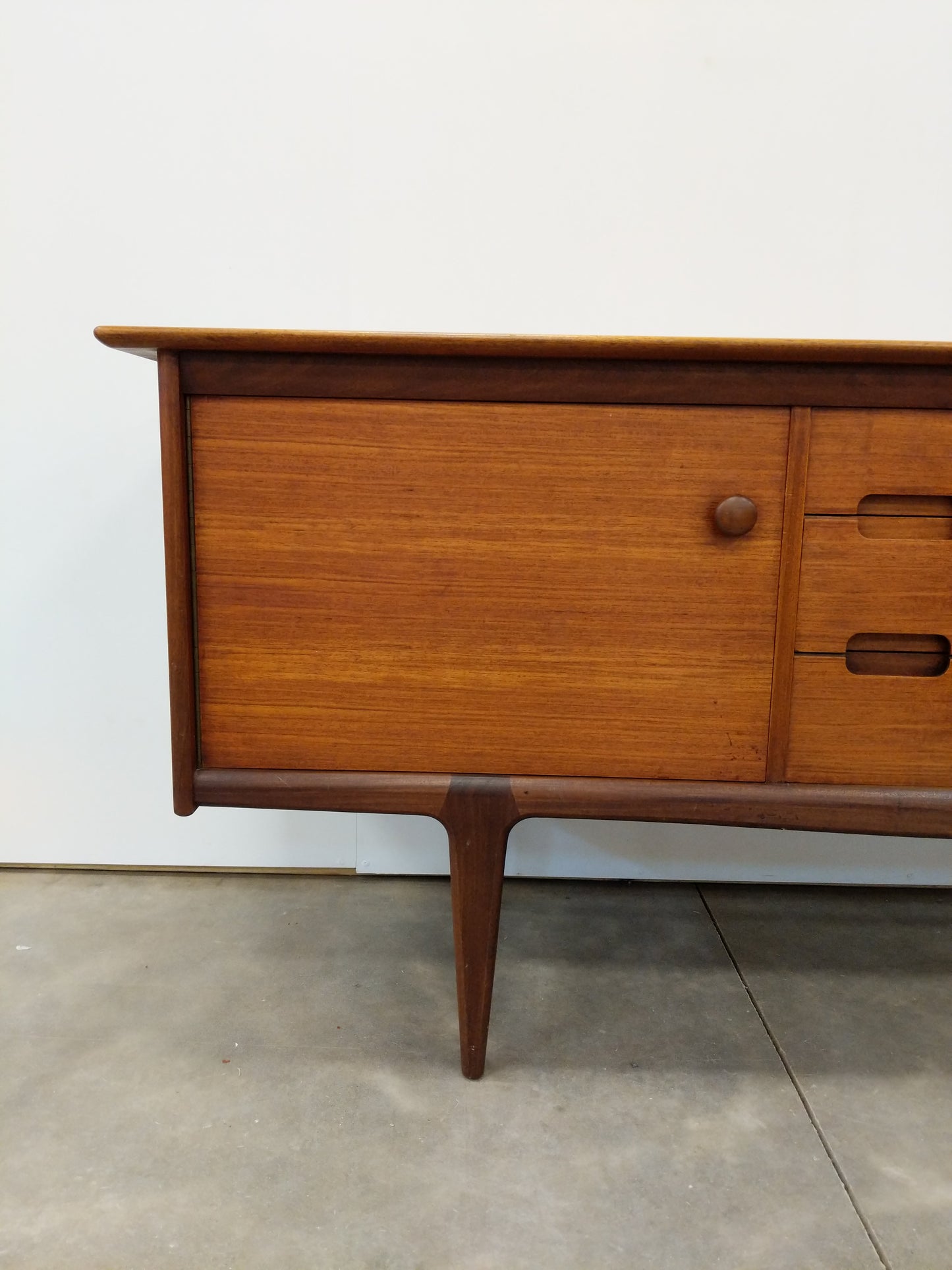 Vintage Mid Century Modern Teak Credenza by Younger