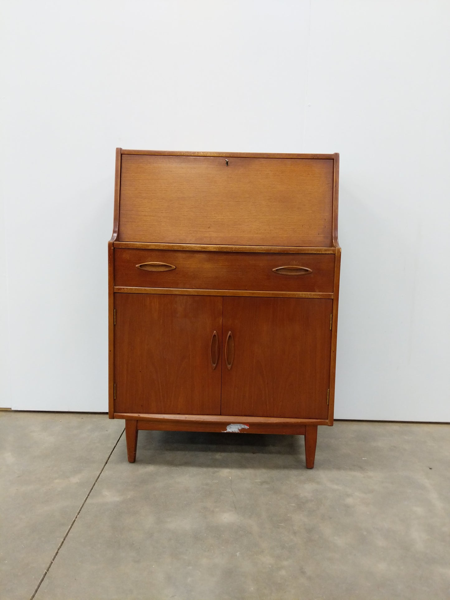 Vintage Mid Century Modern Teak Secretary Desk by Jentique