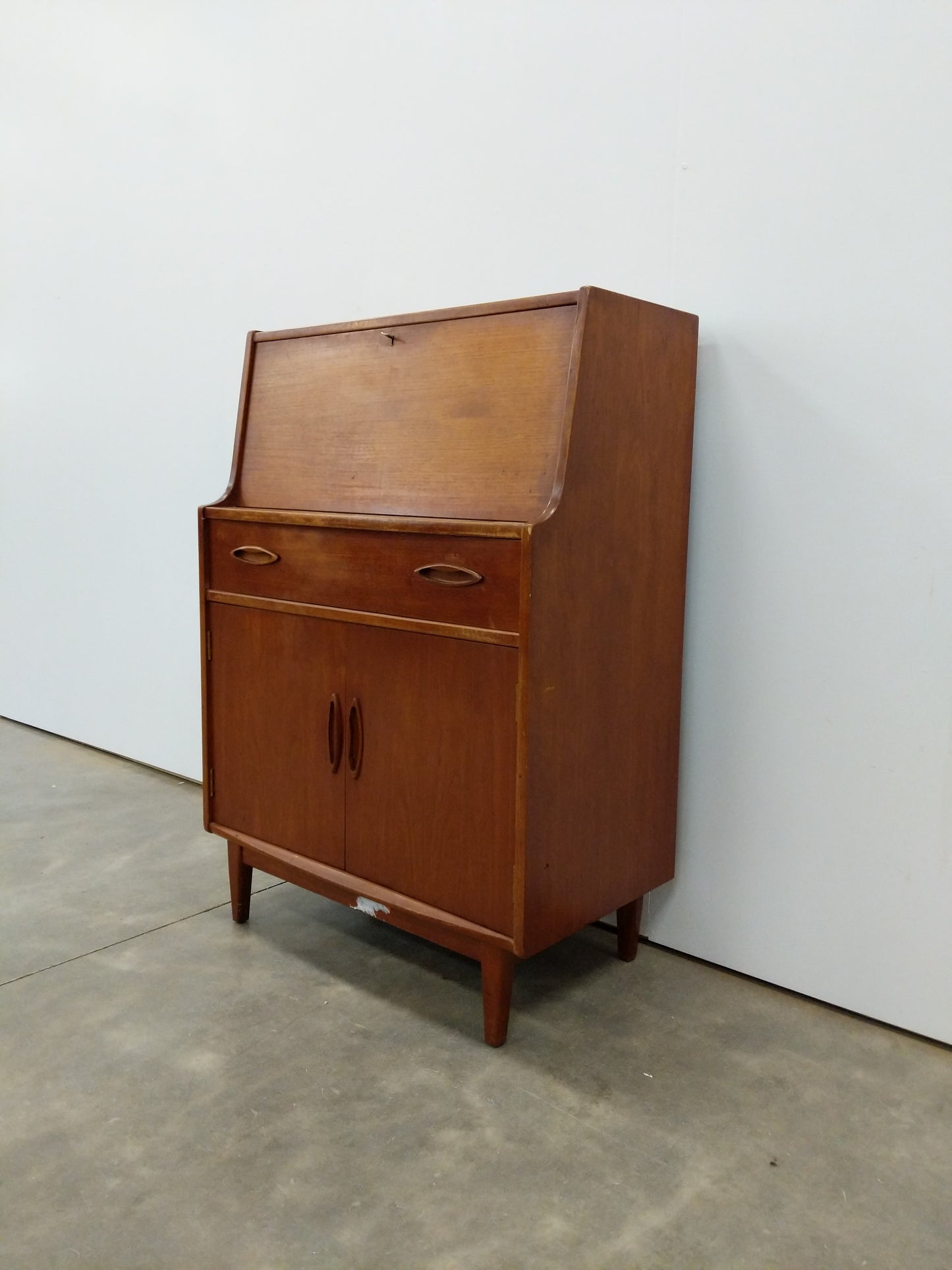 Vintage Mid Century Modern Teak Secretary Desk by Jentique